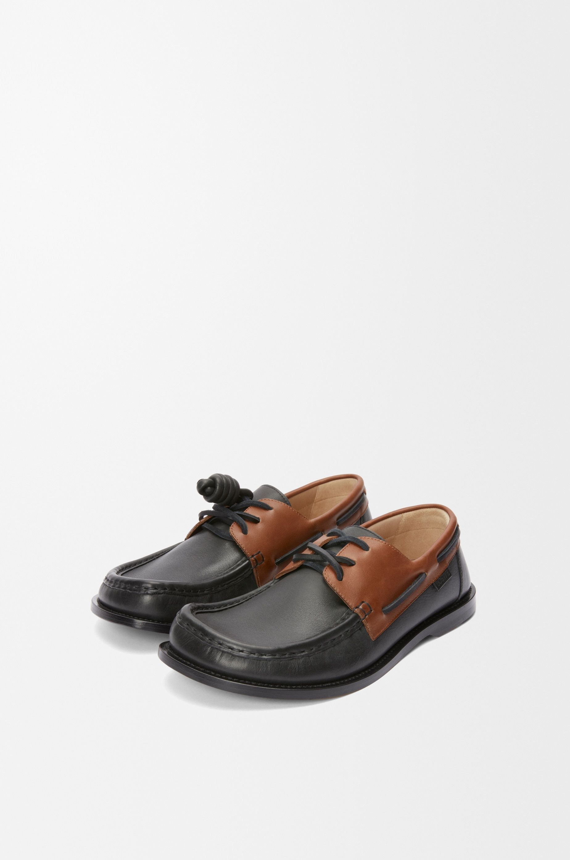 Loewe o1in1g0426 Campo Boat Shoes in Dark Caramel/Black Size US 12 / EU 45 - 2 Thumbnail