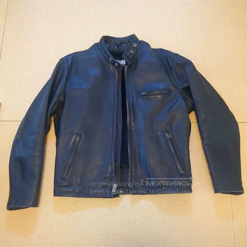 Schott Schott Straight stand-up collar leather jacket Size US L / EU 52-54 / 3 - 1 Thumbnail