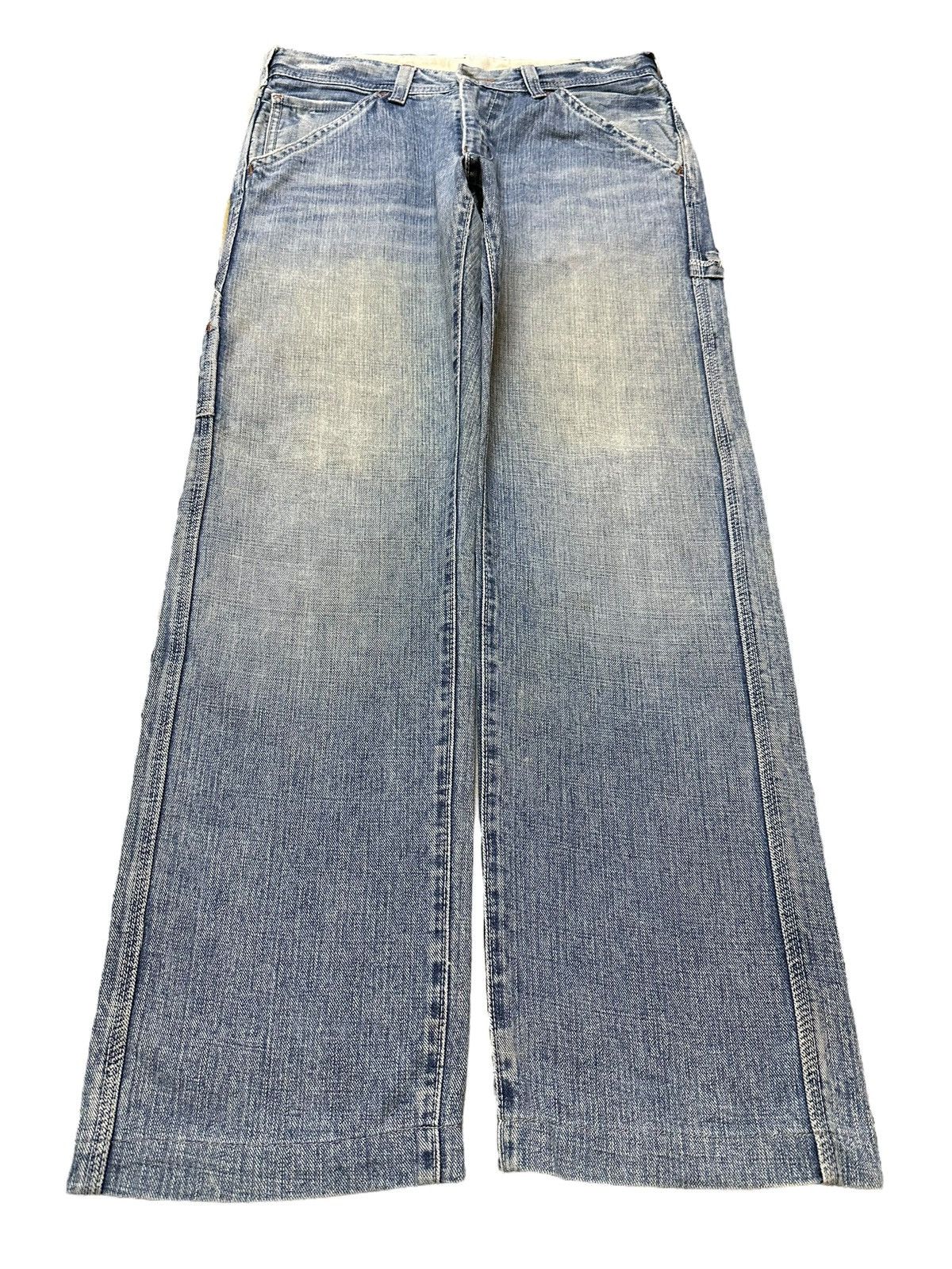 Japanese Brand Vintage Japanese Brand Mud Faded Wash Carpenter Baggy Jeans Size US 31 - 1 Thumbnail