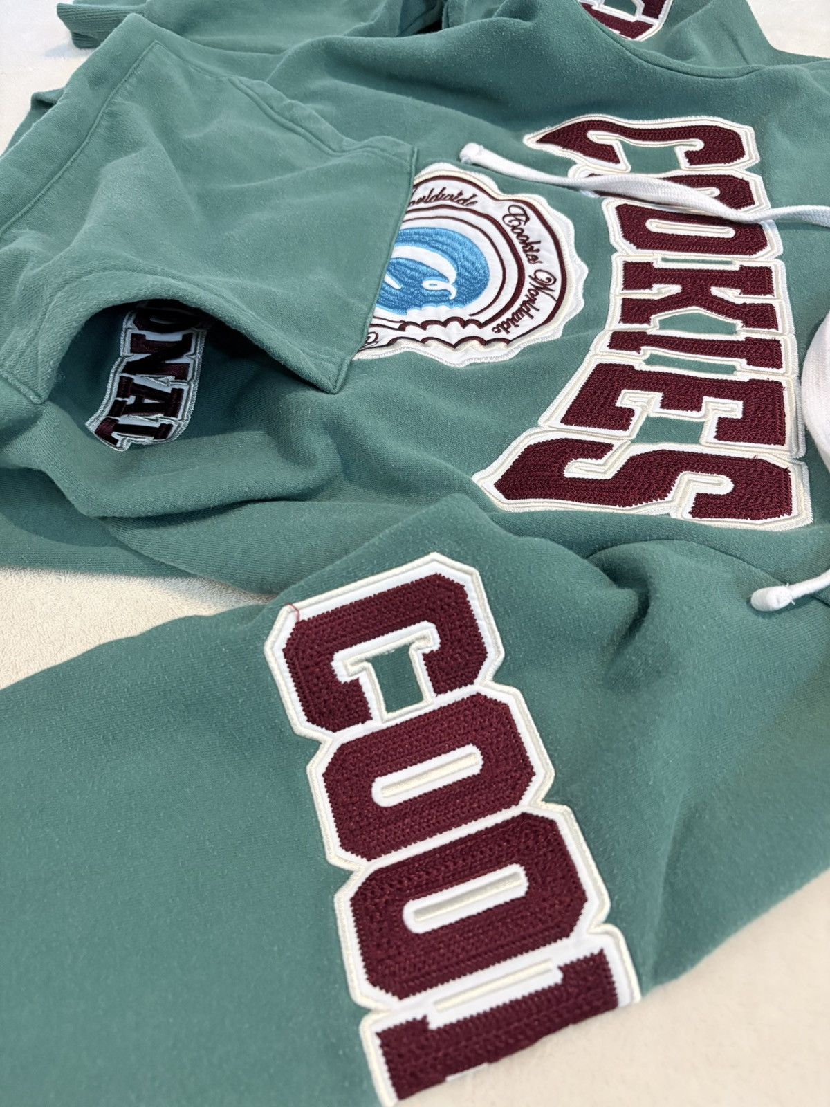 Cookies Cookies SF Worldwide varsity chenille patch hoodie green Size S / US 4 / IT 40 - 2 Thumbnail