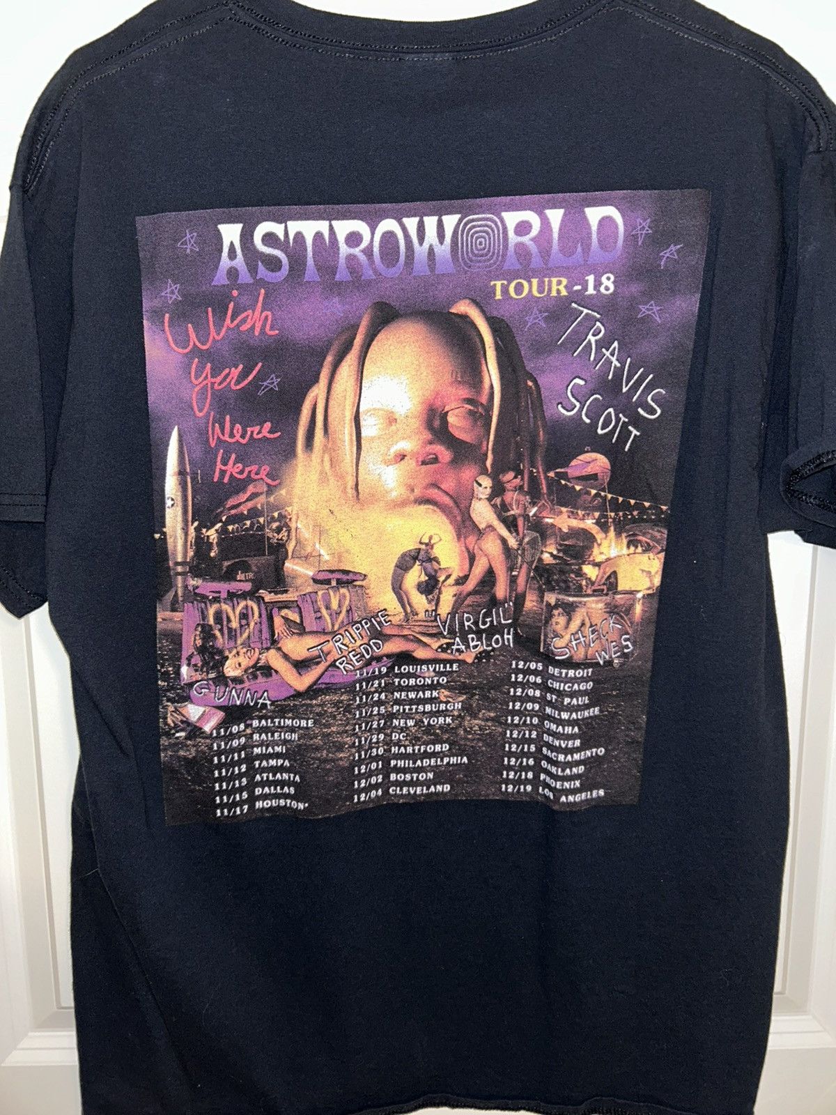Band Tees × Travis Scott Travis Scott Astroworld 2018 Tour T Shirt Size US L / EU 52-54 / 3 - 2 Thumbnail