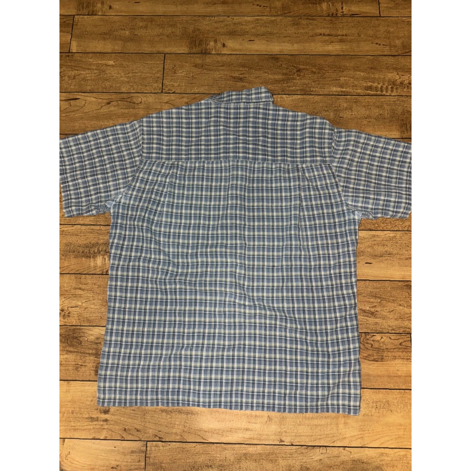 Chaps VINTAGE Chaps Ralph Lauren Plaid Button-Up Shirt Blue Short Sleeve Men’s Large Size US L / EU 52-54 / 3 - 6 Thumbnail