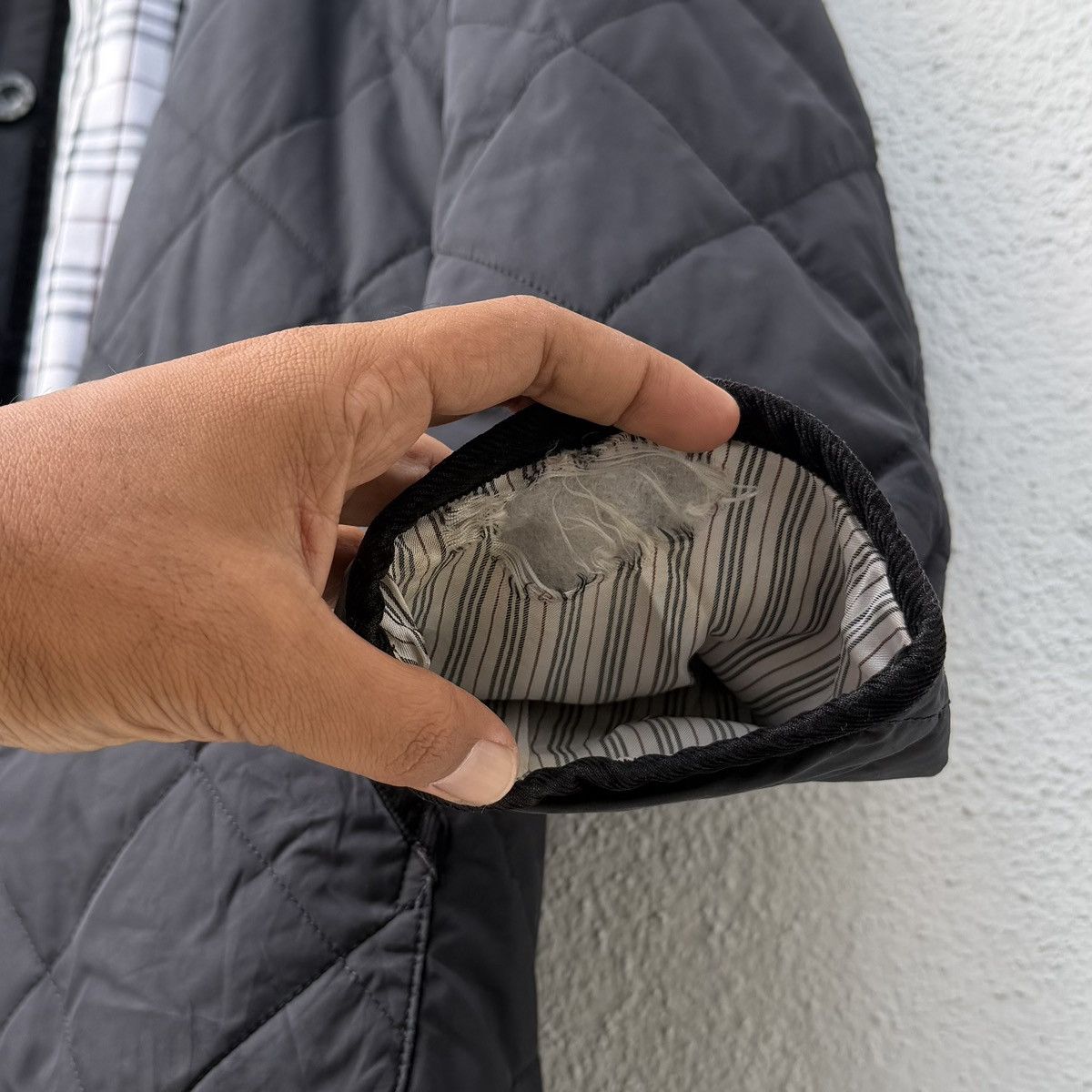 Burberry Burberry Black Label Diamond Corduroy Collar Quilted Jacket Size US M / EU 48-50 / 2 - 16 Thumbnail