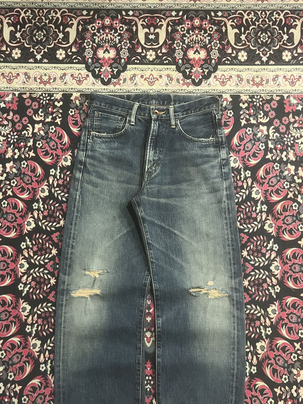 Acne Studios Vintage Edwin 505X Japan Rusty Blue Distressed Selvedge Jean Size US 28 / EU 44 - 3 Thumbnail