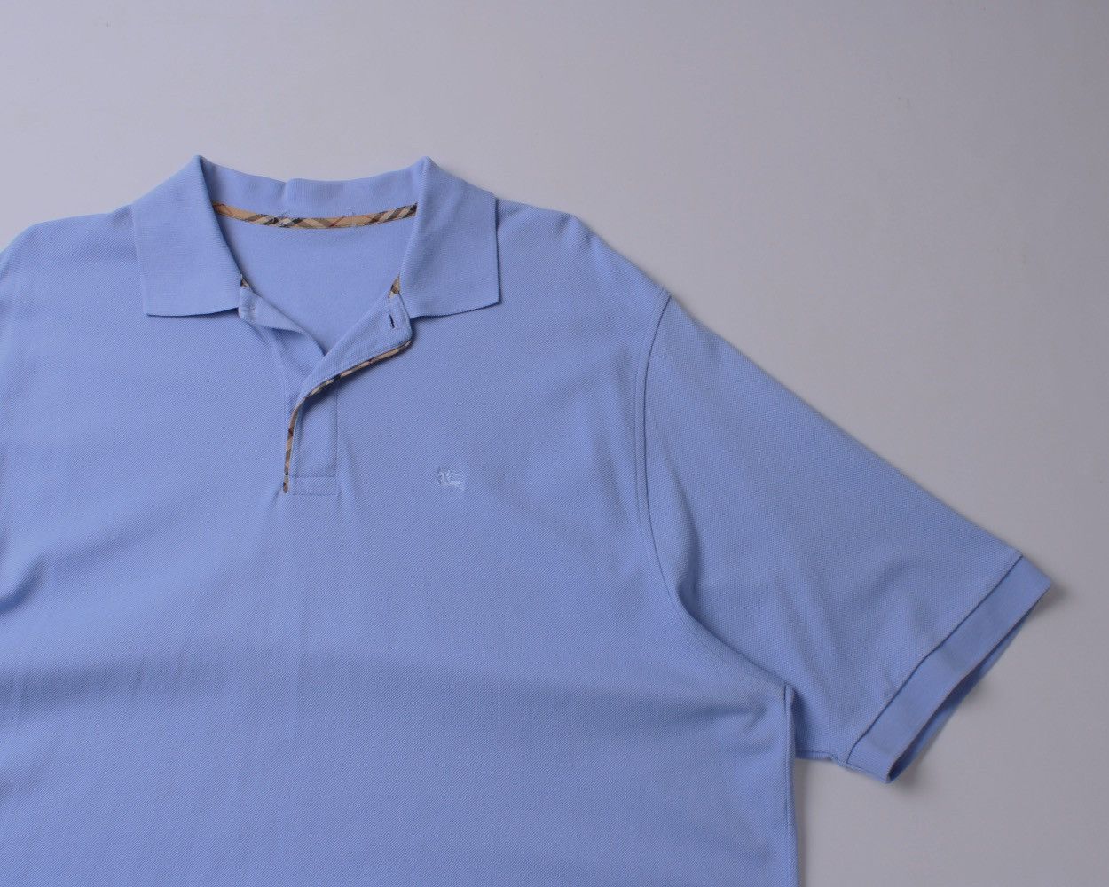 Burberry × Vintage Burberry London Blue Big Size Long Polo Shirt Size US XL / EU 56 / 4 - 9 Thumbnail