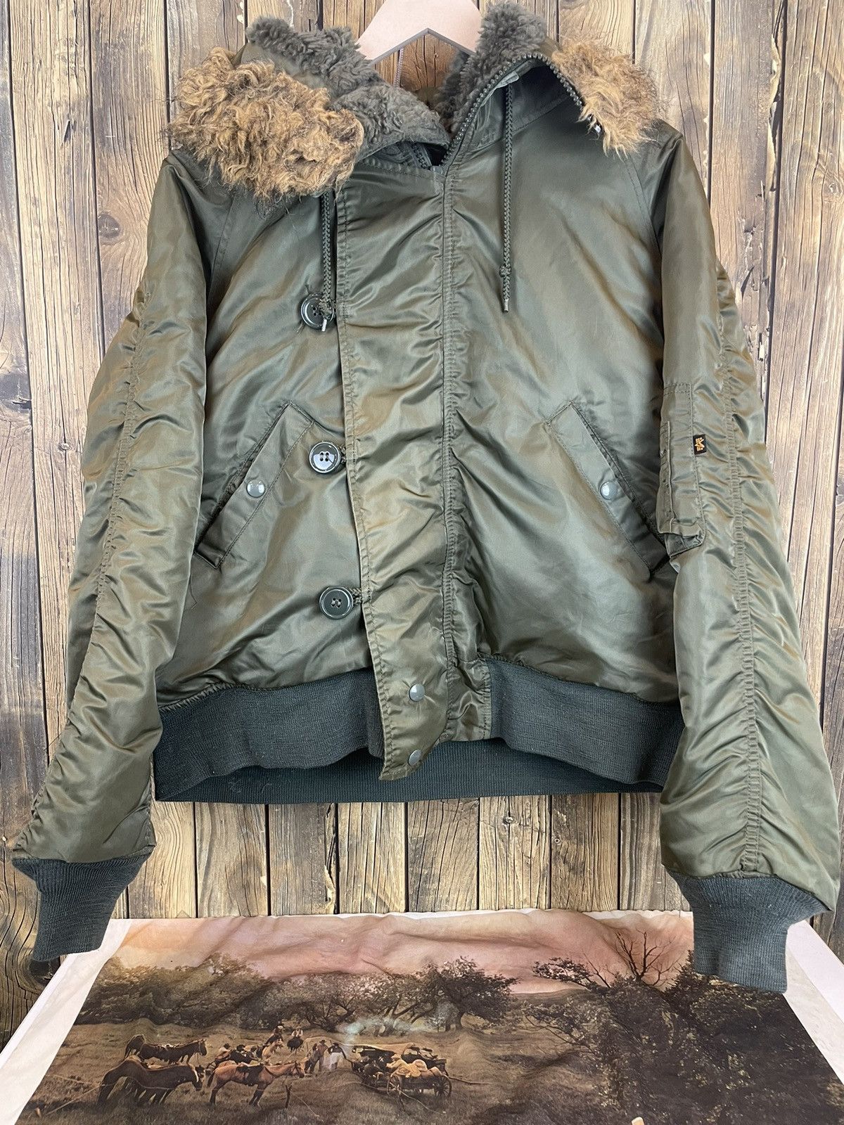 Alpha Industries × Vintage Mens Hooded Jacket Alpha Industries Size M Size US M / EU 48-50 / 2 - 1 Thumbnail