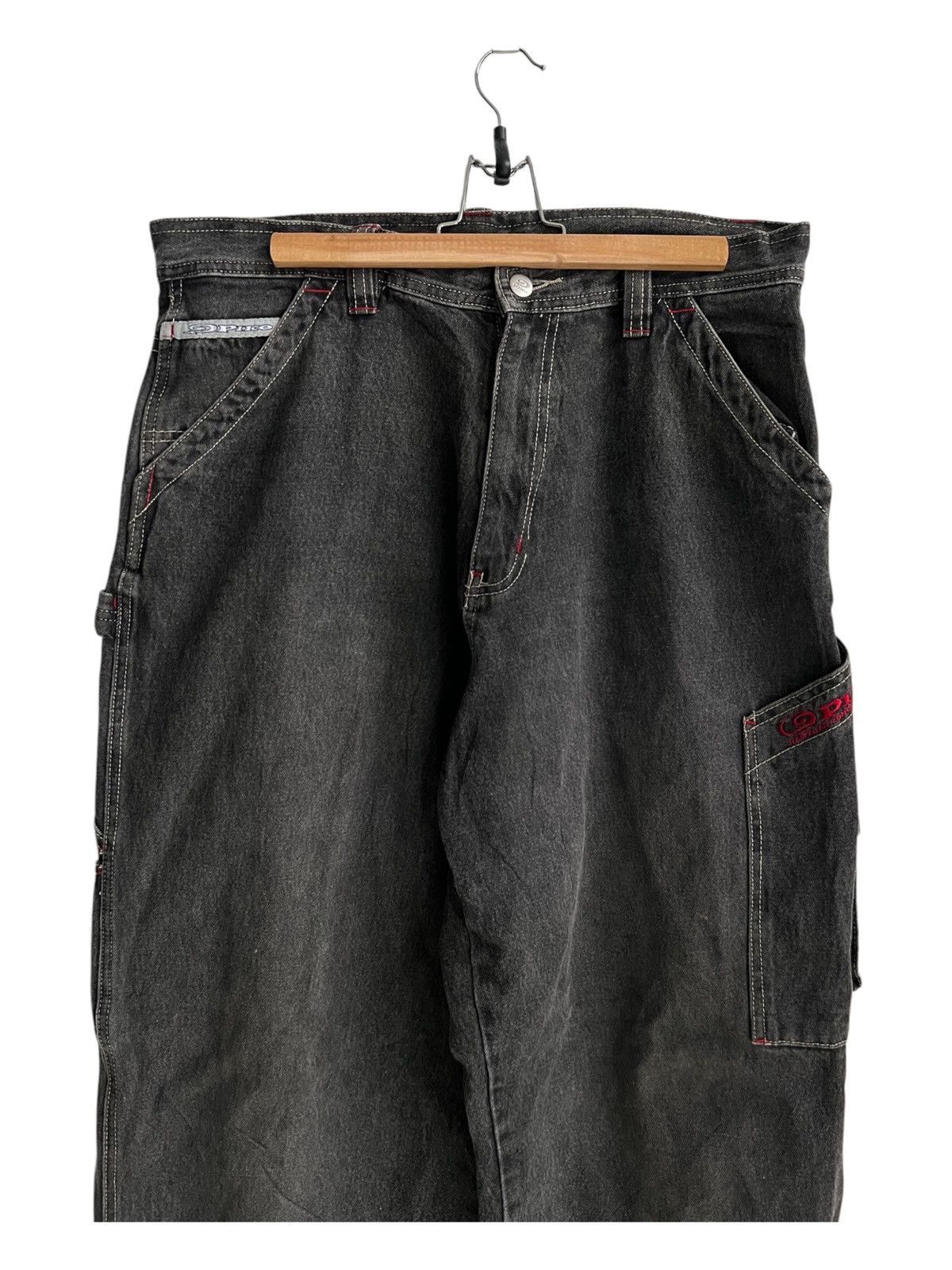 Ecko Unltd. × JNCO × Sean John Y2K JNCO Style Piko Super Baggy Carpenter Jeans Denim Size US 34 / EU 50 - 6 Thumbnail