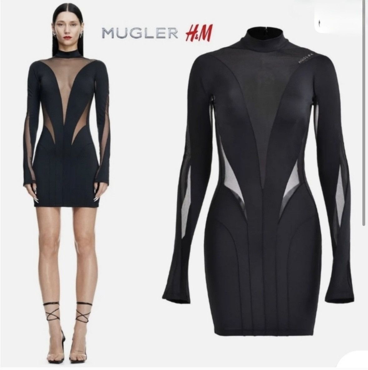 H&M × Mugler H&M x Mugler Mini Dress Size M / US 6-8 / IT 42-44 - 1 Thumbnail