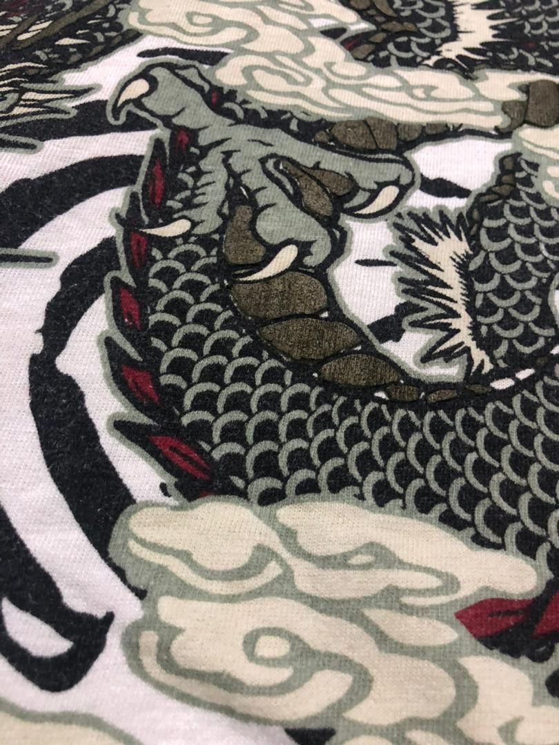 Japanese Brand Sukajan T-shirt Dragon Over Print Shirt Sleeve Tee Size US L / EU 52-54 / 3 - 17 Thumbnail