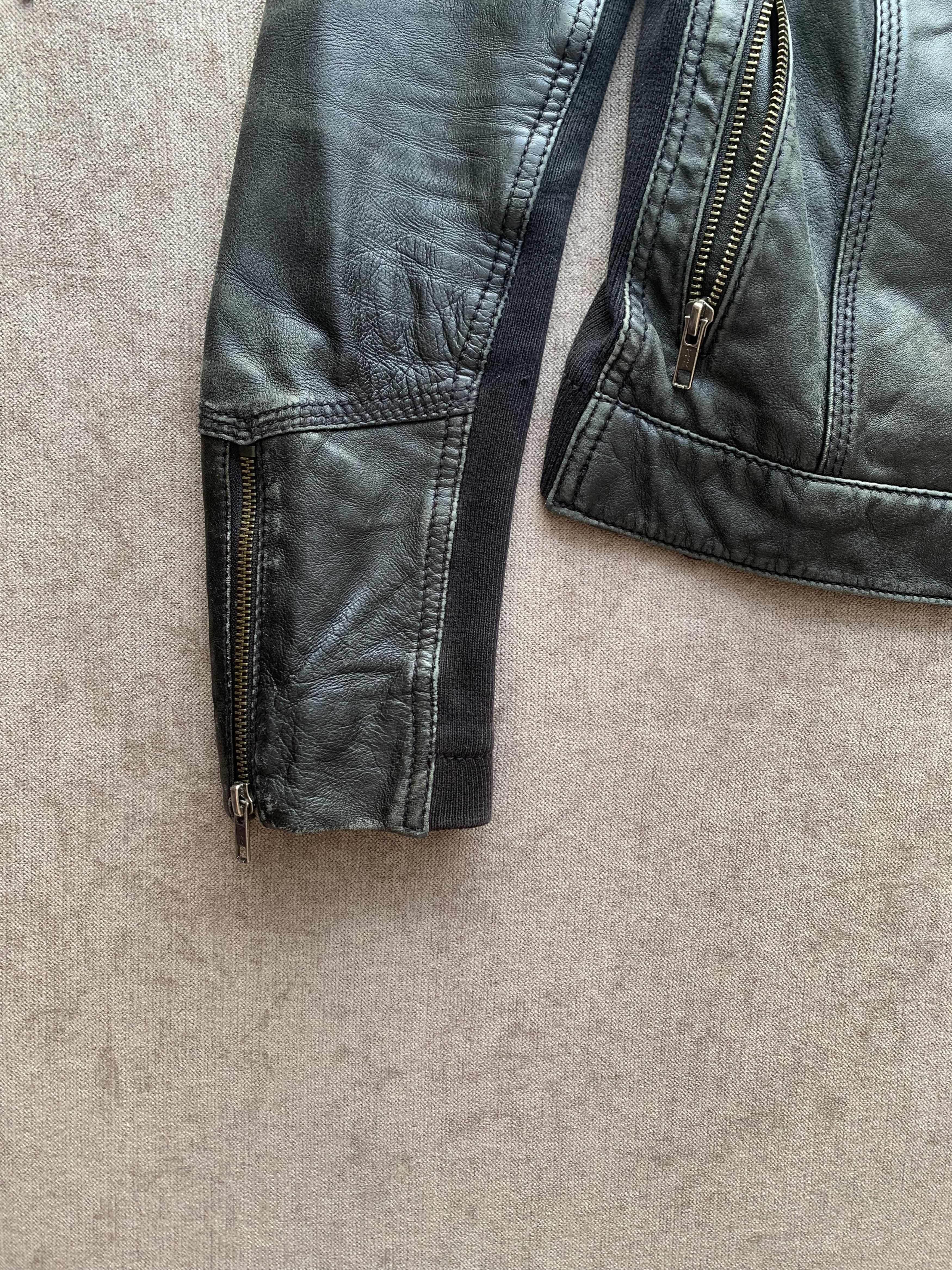 Mango Veste en cuir Mango Casual Sportswear – Taille L – Noire Size L / US 10 / IT 46 - 5 Thumbnail