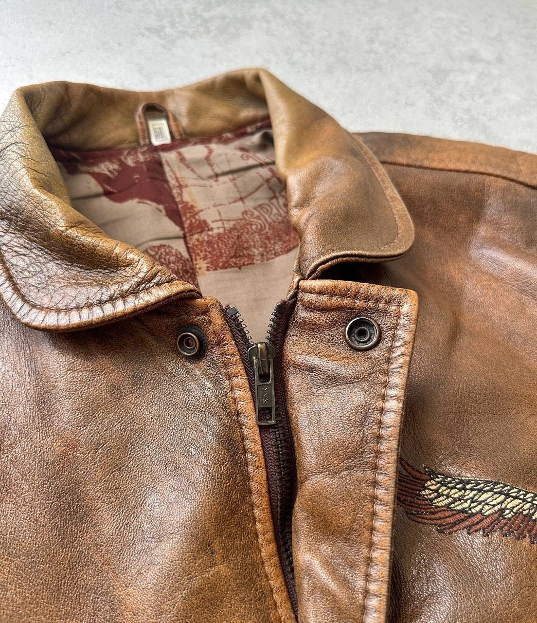 Vintage Vintage PARTICULIER AIR FORCE Leather Aviator Bomber Jacket Size US L / EU 52-54 / 3 - 7 Thumbnail