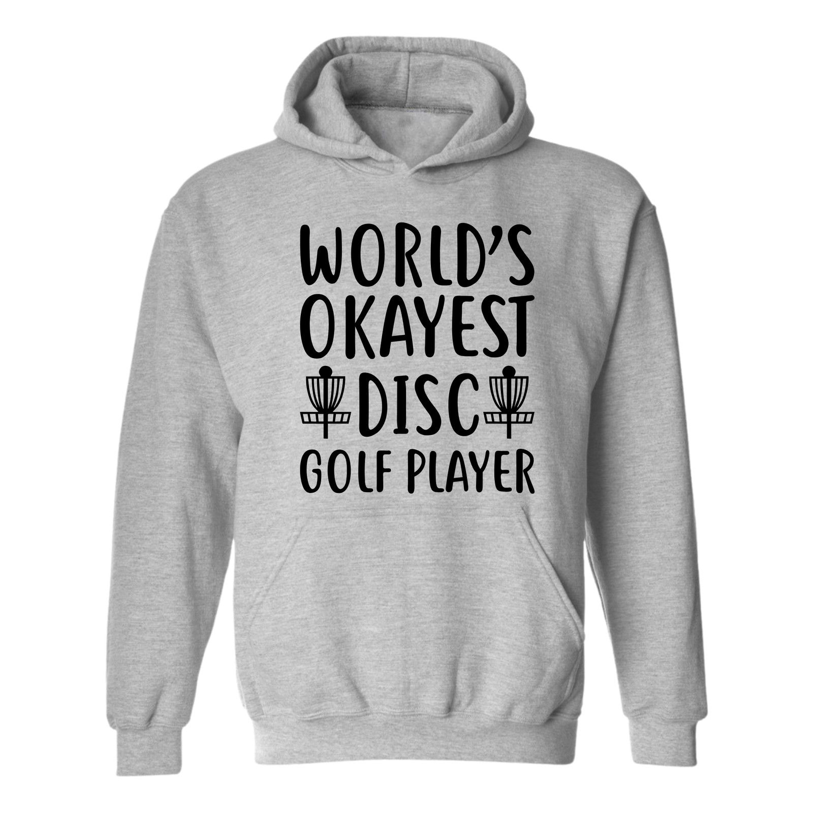 Gildan Disc Golf Hoodie Worlds Okayest Discgolfer Sweatshirt Size US XL / EU 56 / 4 - 4 Thumbnail