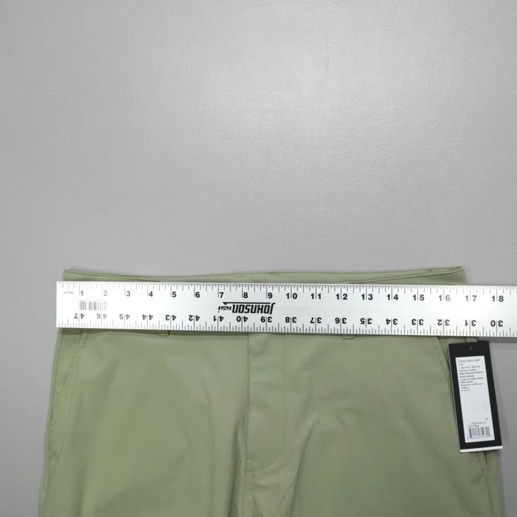 Rhone Rhone Slim Fit 5 Pocket Pants Men Green 33" Inseam Inseam 33" Chino Straight Front Belt Loops Logo Pocket Size US 32 / EU 48 - 4 Thumbnail