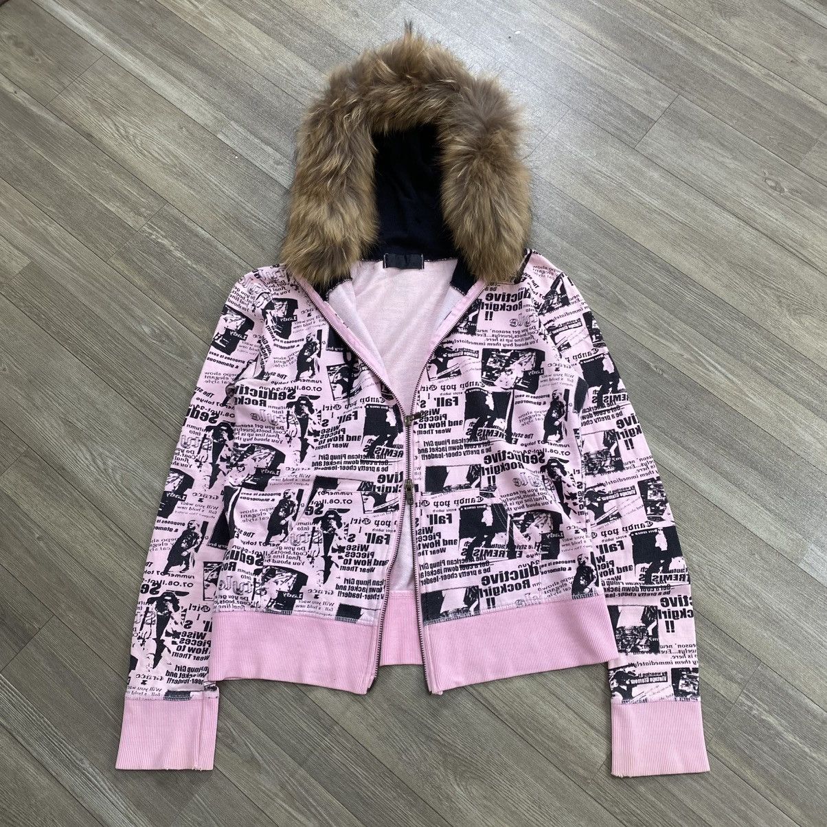 If Six Was Nine 2000s Beauty Beast Cryx Kmrii Ifsix Lgb Style Fur Zip Hoodie Size US S / EU 44-46 / 1 - 2 Thumbnail