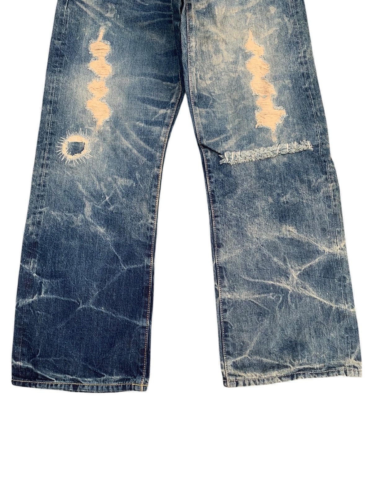 Tornado Mart RARE💥SCANNER FUNDAMENTAL SELVEDGE CLAWMARK DISTRESSED DENIM Size US 32 / EU 48 - 6 Thumbnail