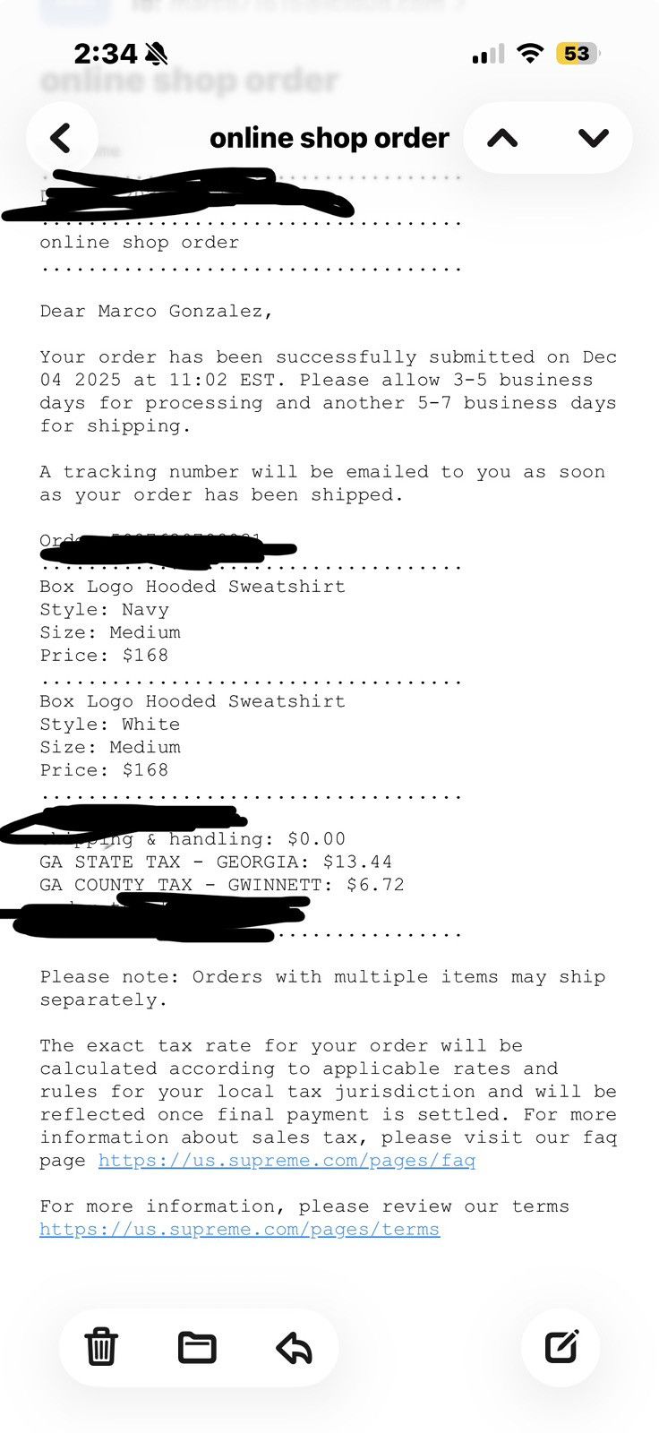 Supreme Supreme Box logos Navy & White on pink(from week15) Size US M / EU 48-50 / 2 - 2 Thumbnail