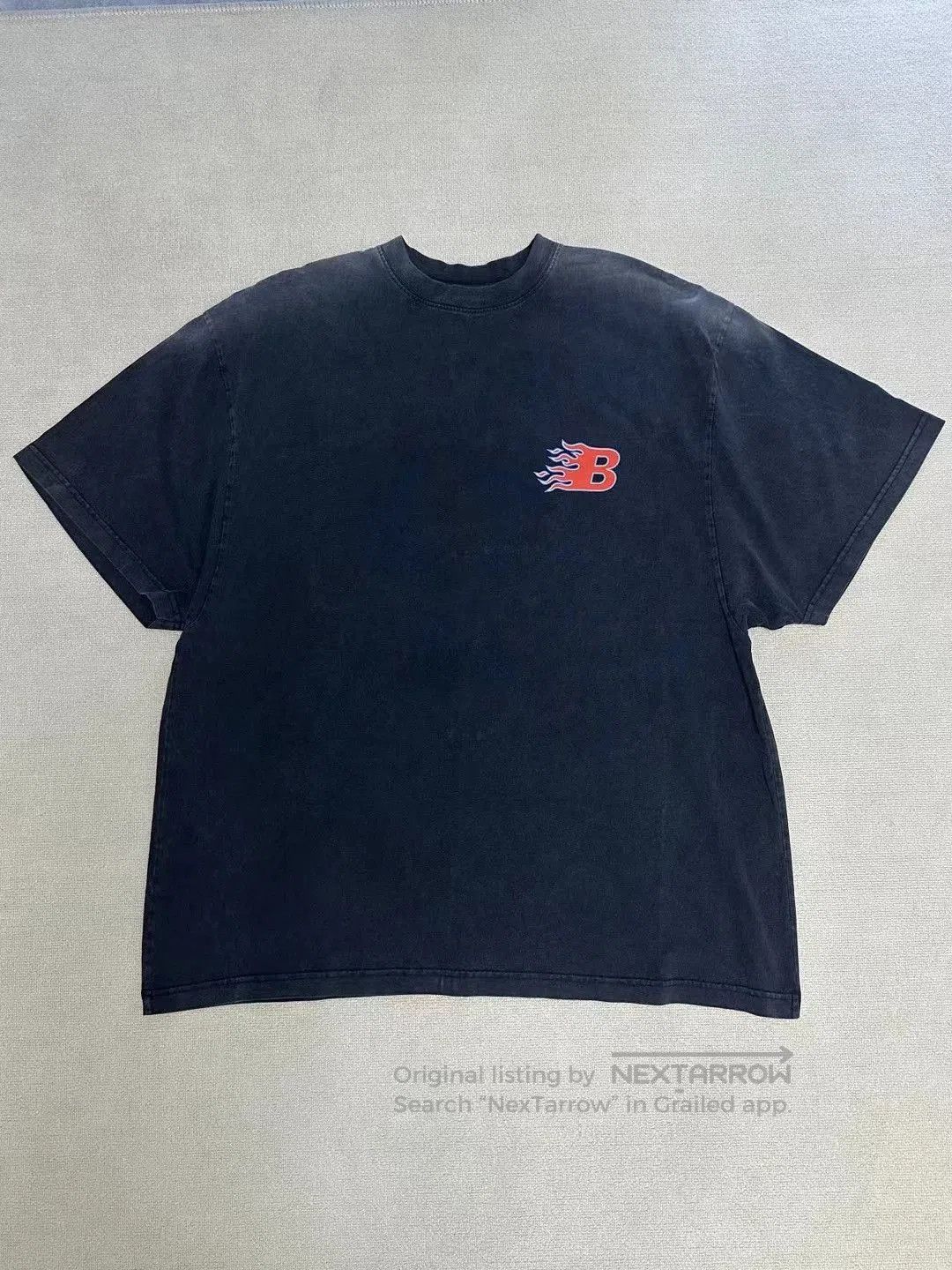 Balenciaga Balenciaga Falme Flames Double Wear Vintage Short Sleeve T- Size US L / EU 52-54 / 3 - 2 Thumbnail