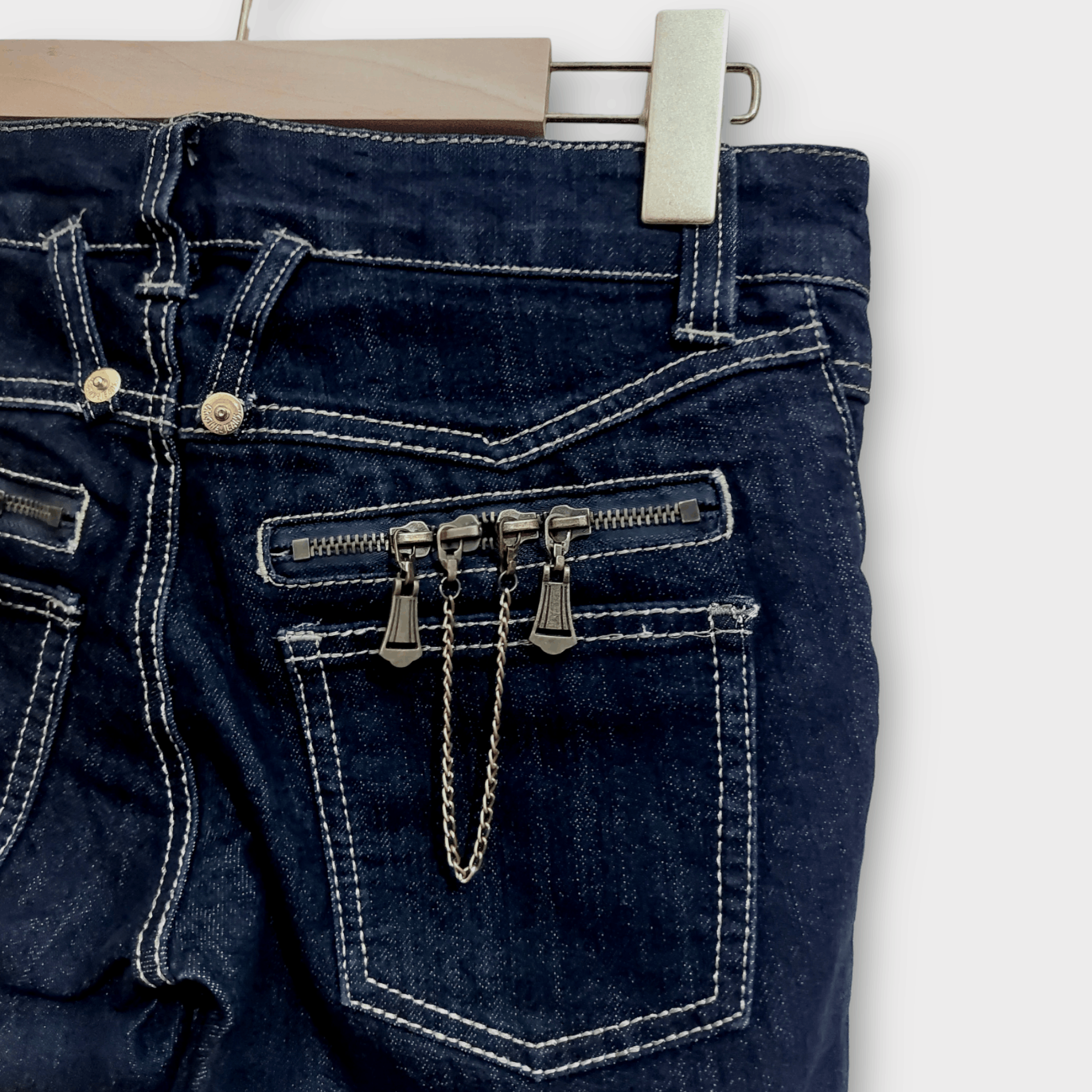 Vintage Flare💥 Pocket Zipped By Original Jeans Size 30" / US 8 / IT 44 - 4 Thumbnail