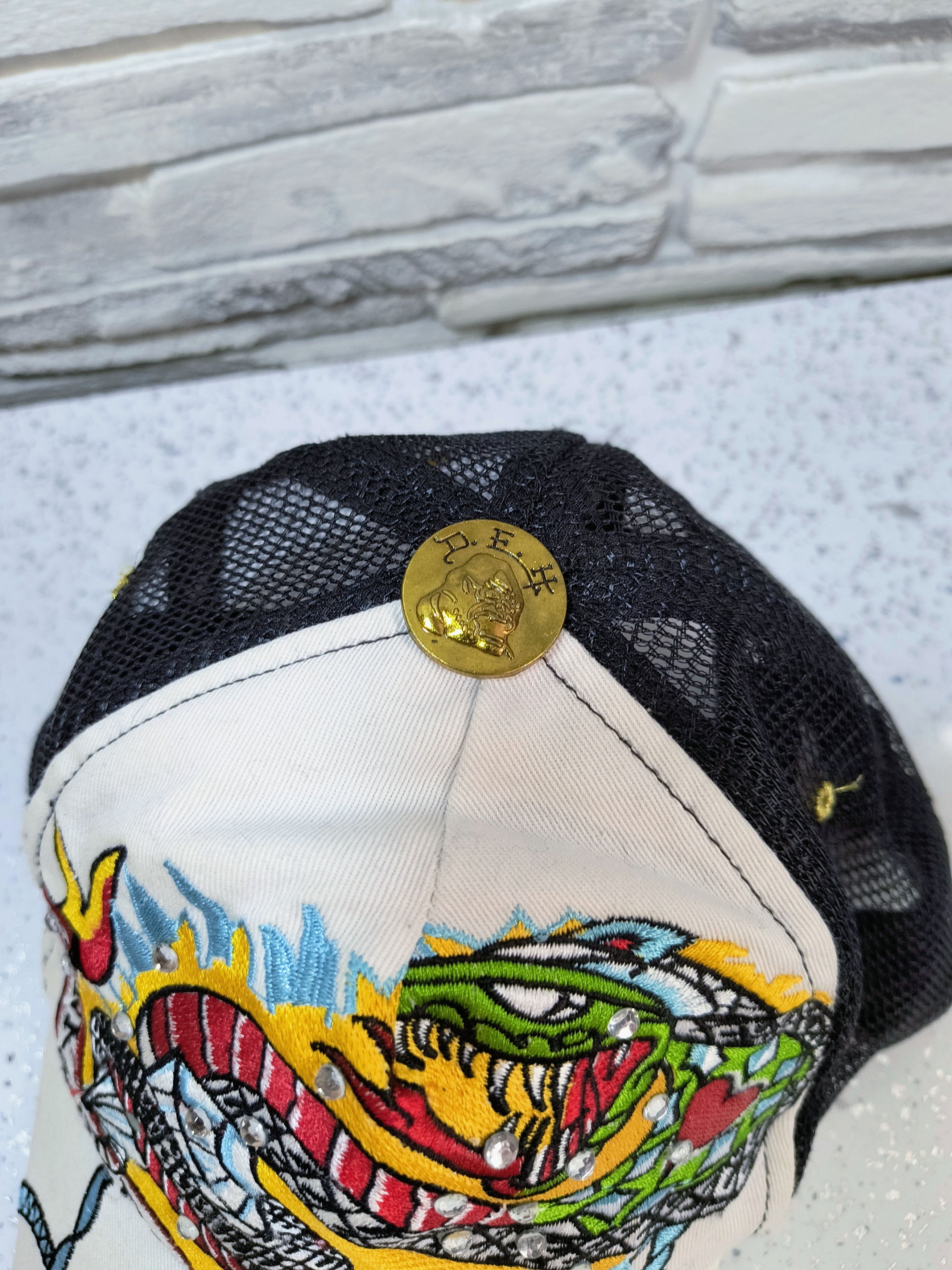 Christian Audigier × Ed Hardy Ed Hardy Snake Flame Trucker Cap Size ONE SIZE - 6 Thumbnail