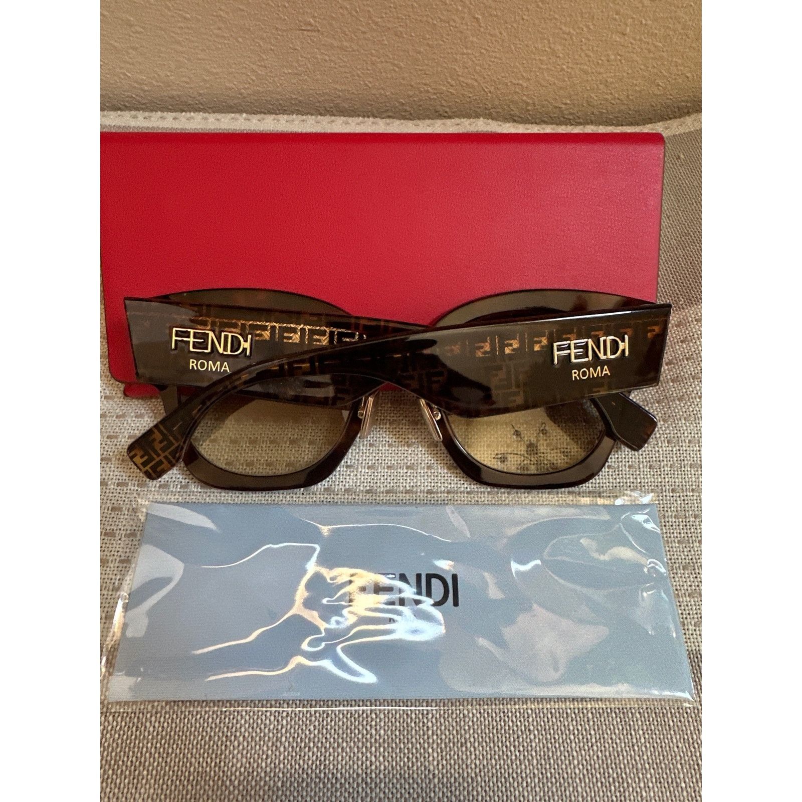 Fendi Fendi FF 0458G Monogram Sunglasses Gradient Brown w/ case Size ONE SIZE - 5 Thumbnail