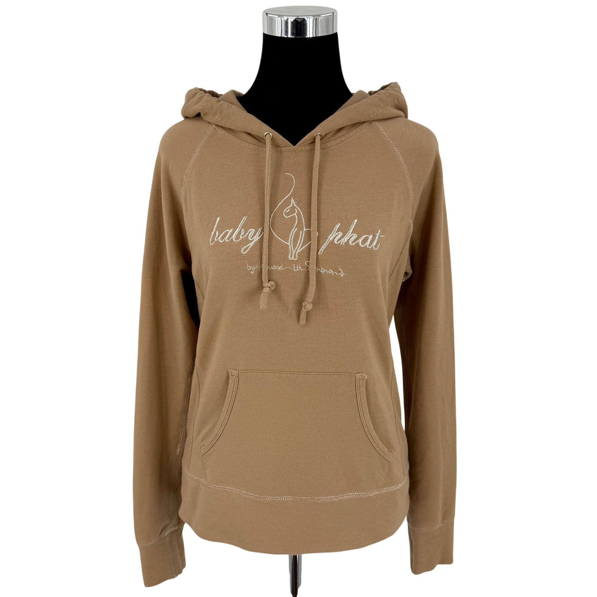 Other Vtg Y2K Baby Phat Tan Silver Embroidered Logo Hoodie Sweatsh Size L / US 10 / IT 46 - 1 Thumbnail