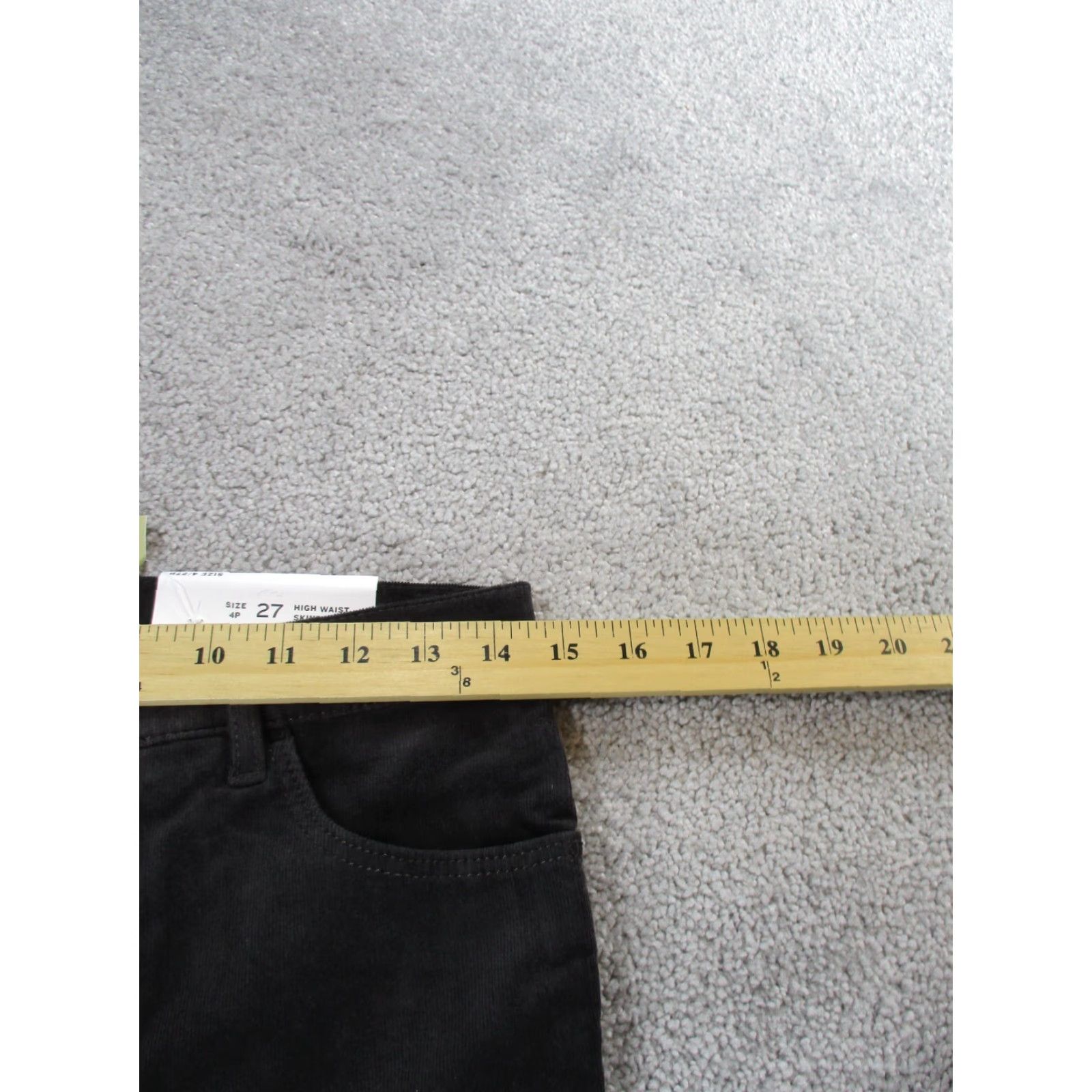 Loft VINTAGE LOFT Pants Womens 4 Petite Gray Corduroy High Waist Skinny NEW Size 27" / US 4 / IT 40 - 7 Thumbnail