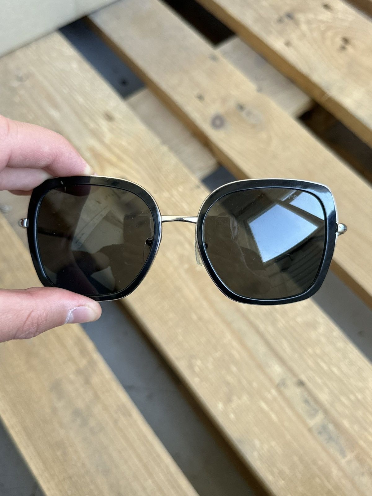 Prada × Vintage Prada Black Women’s Sunglasses Size ONE SIZE - 2 Thumbnail