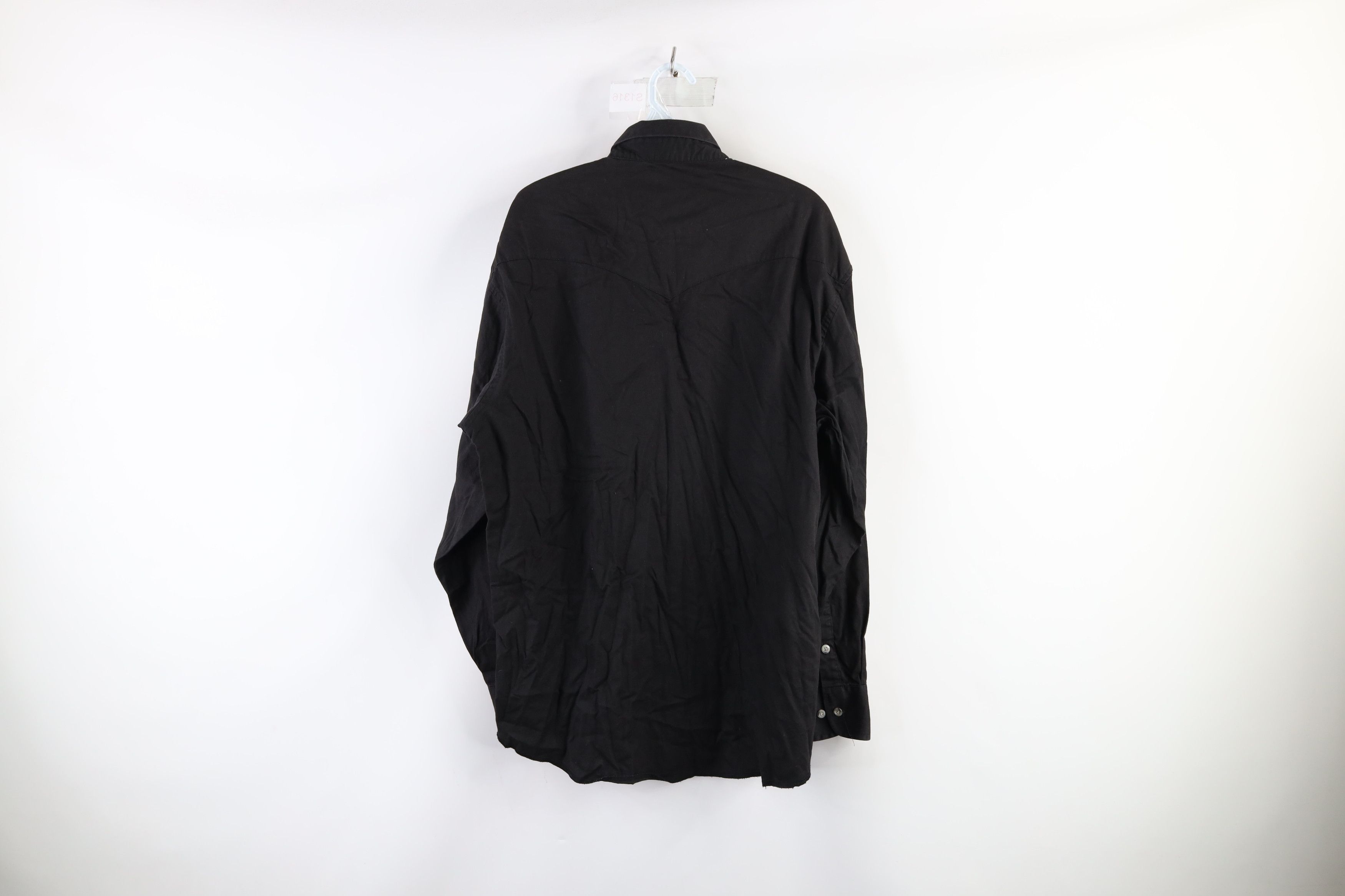 Vintage × Wrangler Vintage 90s Wrangler Western Rodeo Button Shirt Black Cotton Size US L / EU 52-54 / 3 - 5 Thumbnail