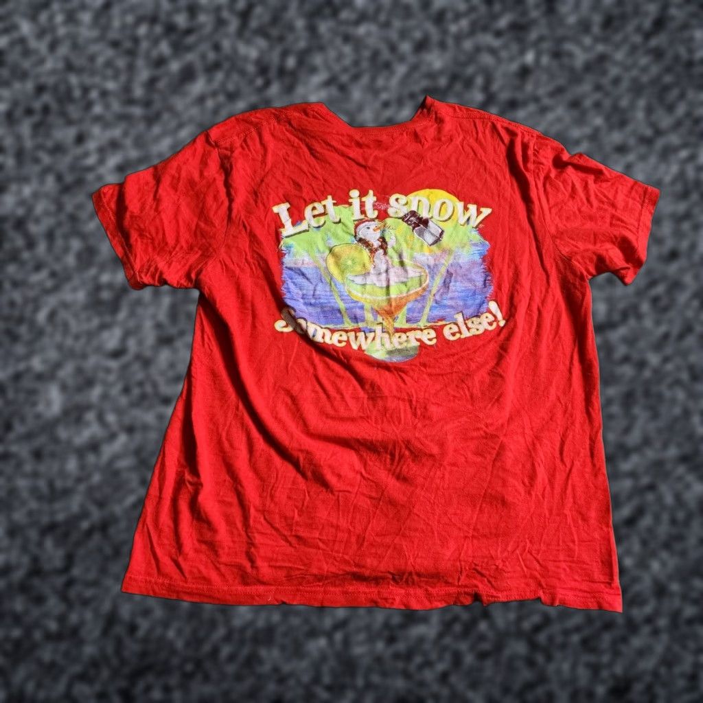 Vintage Womens Margaritaville T-Shirt Red Short Sleeve Graphic Margaritaville Beach Tropical Jimmy Buffett 2010s Mens? No Size L / US 10 / IT 46 - 1 Thumbnail