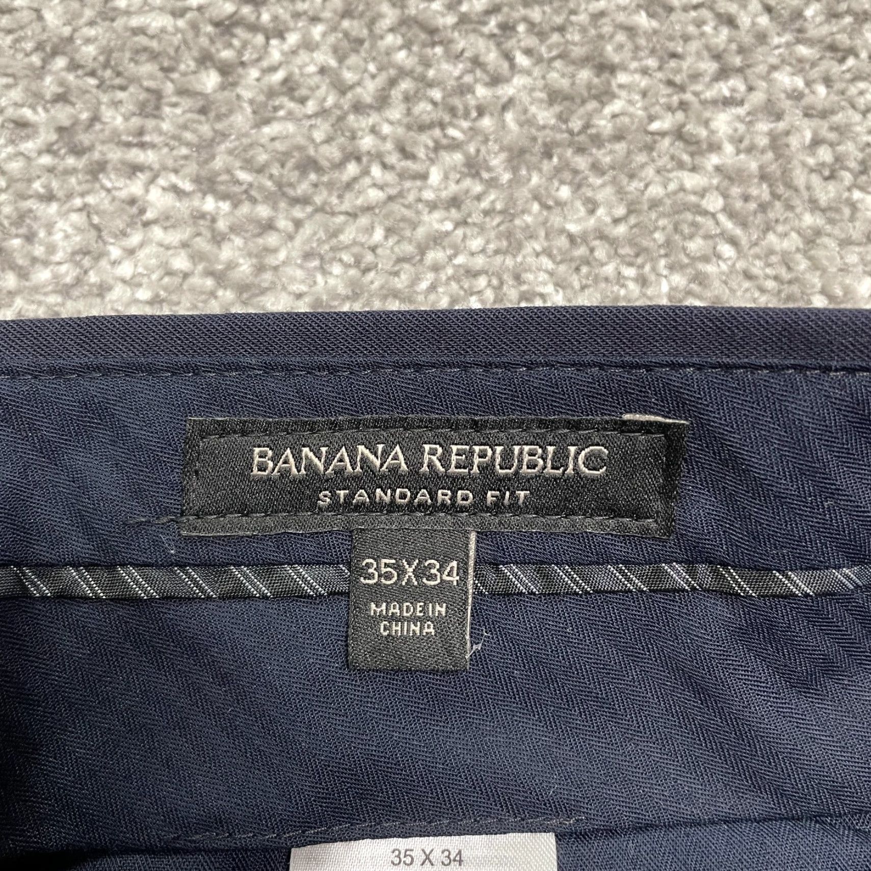 Banana Republic Banana Republic Margotto Dress Pants Mens 35x34 Blue Straight Leg Workwear Size US 35 - 6 Thumbnail