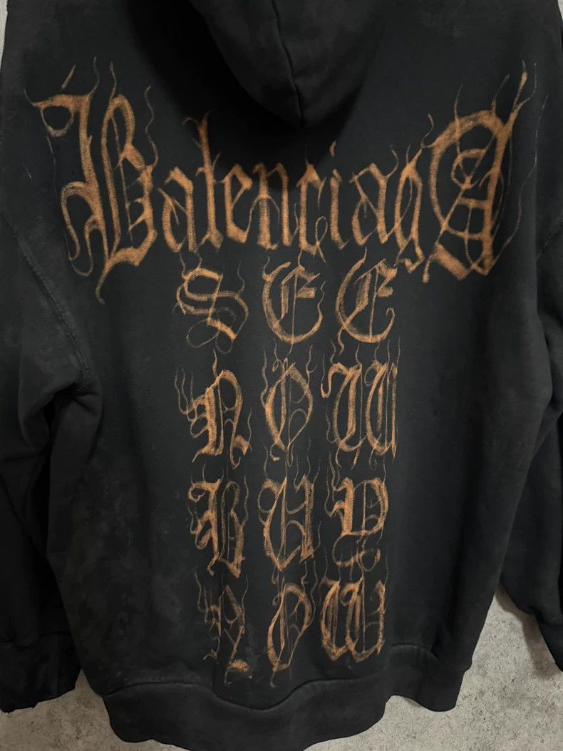 Balenciaga Balenciaga Buddha Letter Logo Zip-Up Hoodie Size US M / EU 48-50 / 2 - 2 Thumbnail