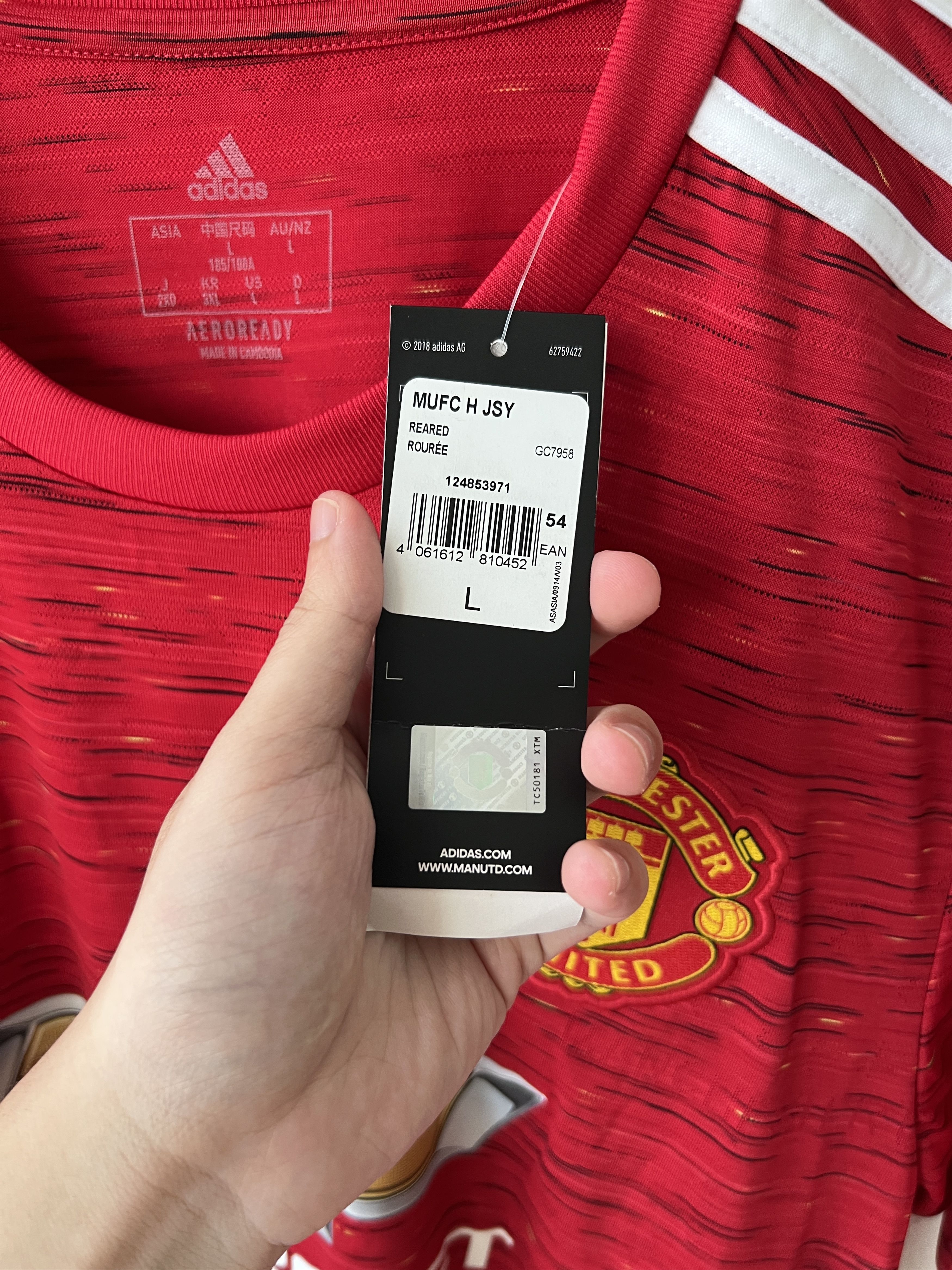 Adidas (L) Manchester United 2020-21 Home B. Fernandes #18(NEW) Kit Size US L / EU 52-54 / 3 - 5 Thumbnail