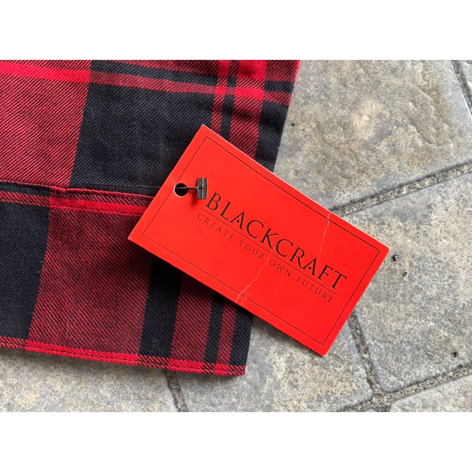 Vintage Blackcraft Cult MENS XL Lilith Red/Black Plaid Flannel Long Sleeve Shirt NEW NWT Size US XL / EU 56 / 4 - 7 Thumbnail