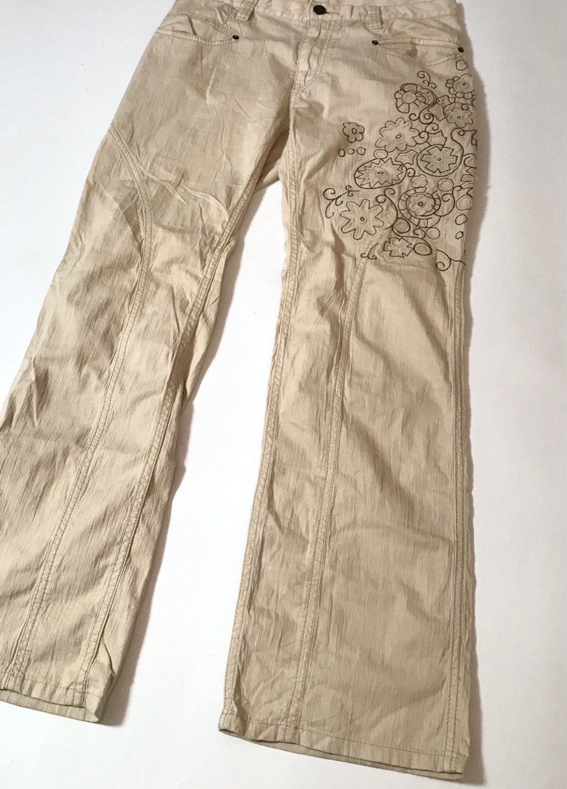 Issey Miyake Vintage Issey miyake heart haat embroidered trousers Size US 28 / EU 44 - 2 Thumbnail