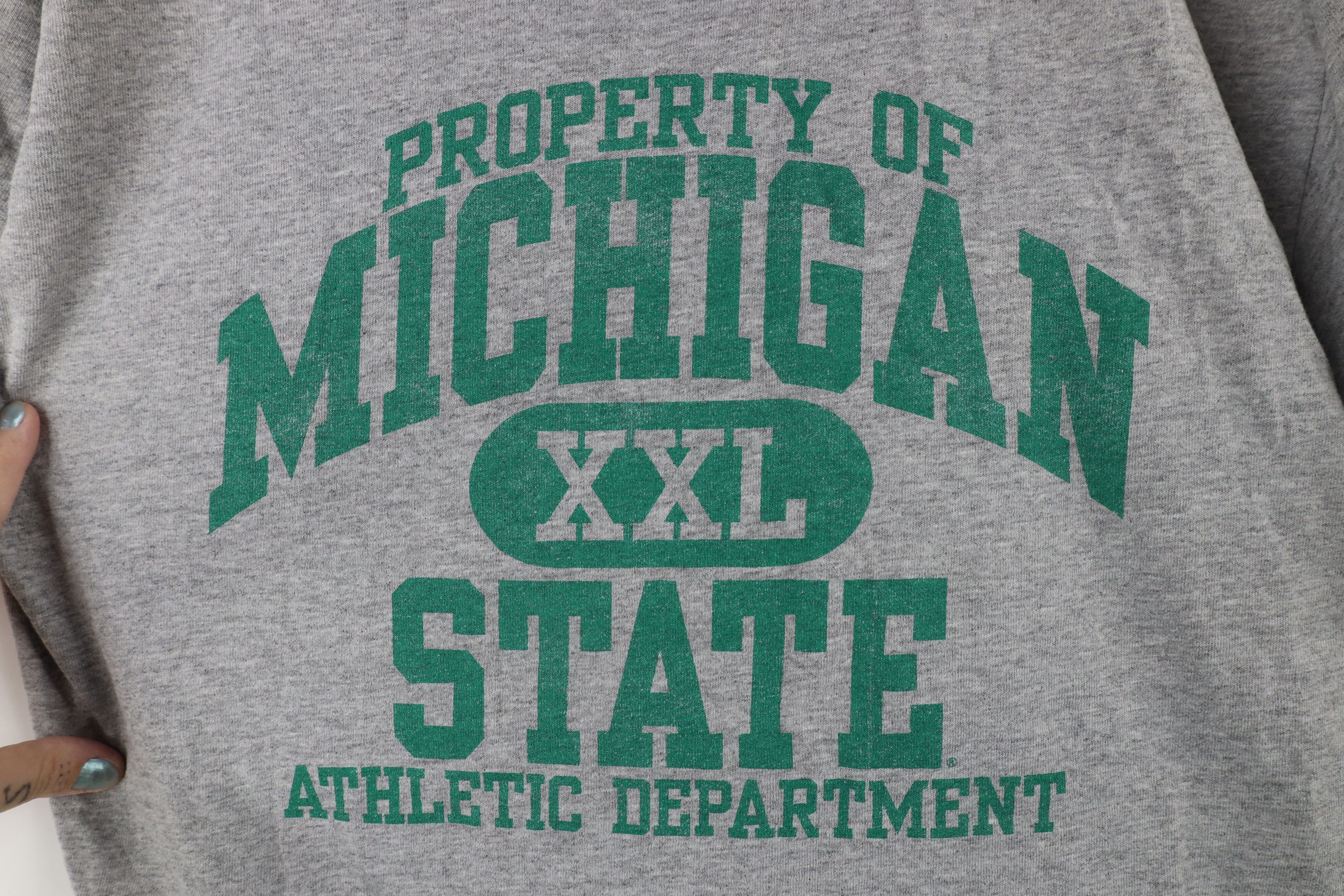 Vintage Vintage 90s Out Michigan State University Athletics T-Shirt Size US L / EU 52-54 / 3 - 4 Thumbnail
