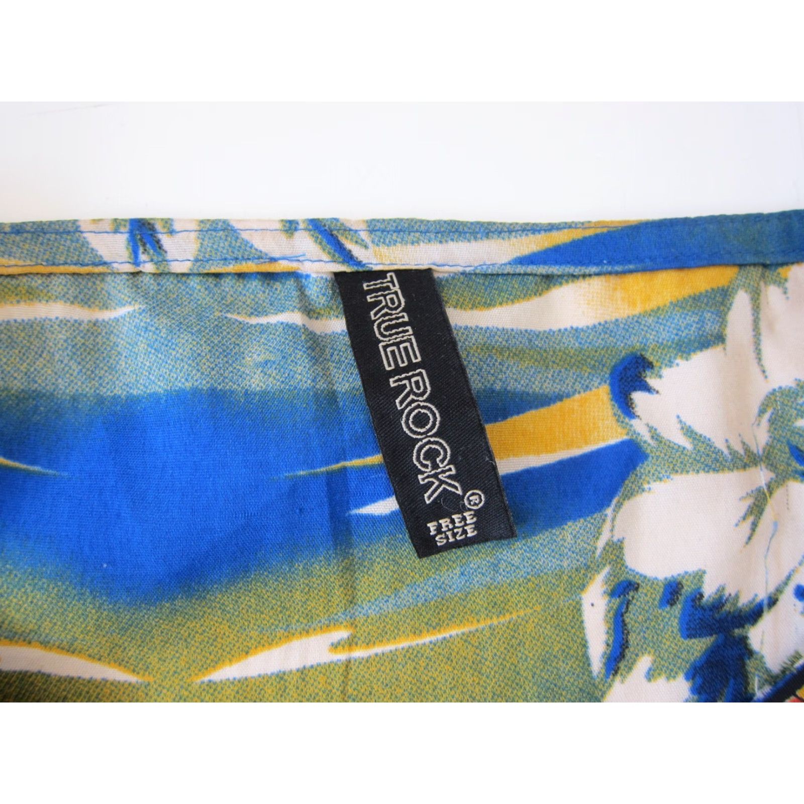 Vintage VINTAGE True Rock Floral Blue Red Green V-Neck Long Maxi Kaftan Tunic Muumuu Dress OS Dress for Women Size ONE SIZE - 4 Thumbnail