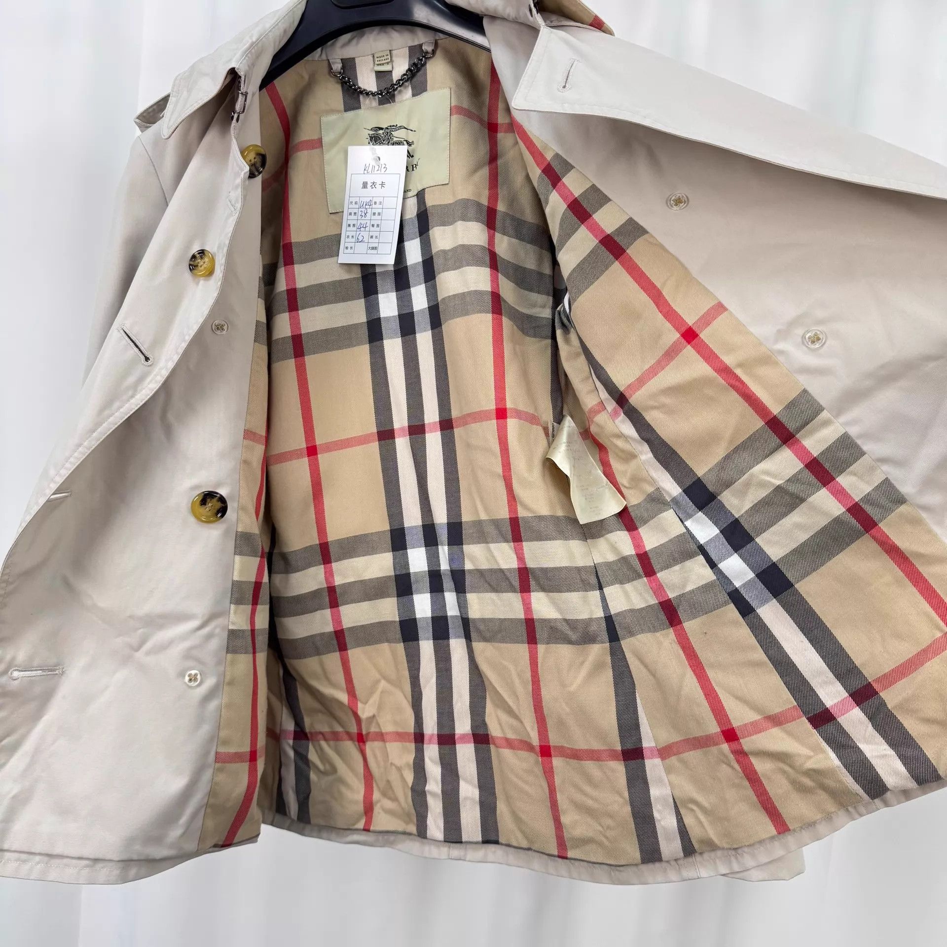 Burberry Burberry DB Check Lining Overcoat UK4 98 New Belt Missing Size XS / US 0-2 / IT 36-38 - 6 Thumbnail