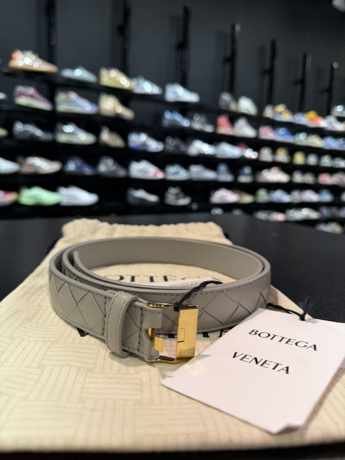 Bottega Veneta Bottega Veneta Intrecciato Leather Belt New w Tags Size ONE SIZE - 1 Thumbnail