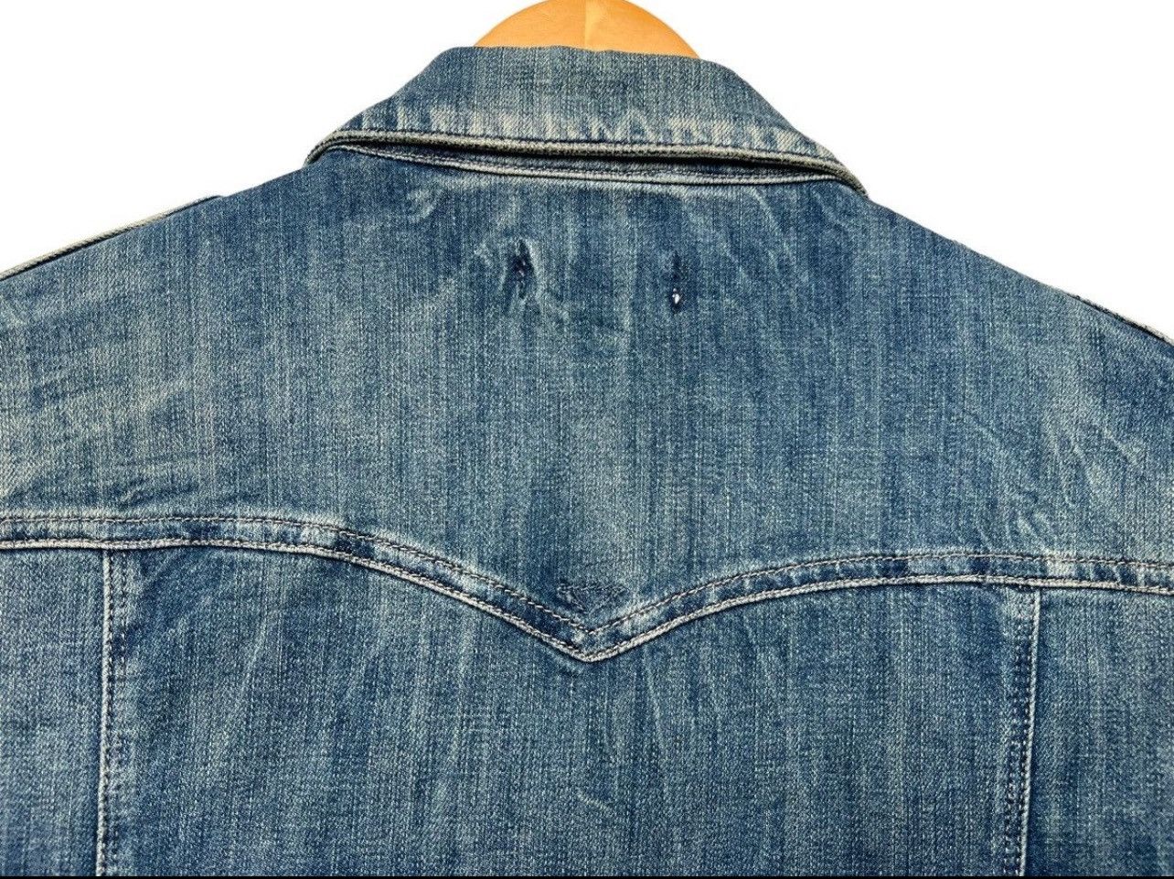 Diesel × Japanese Brand Diesel Denim Jeans Jacket Leather Patches Denim Jacket Size S / US 4 / IT 40 - 11 Thumbnail