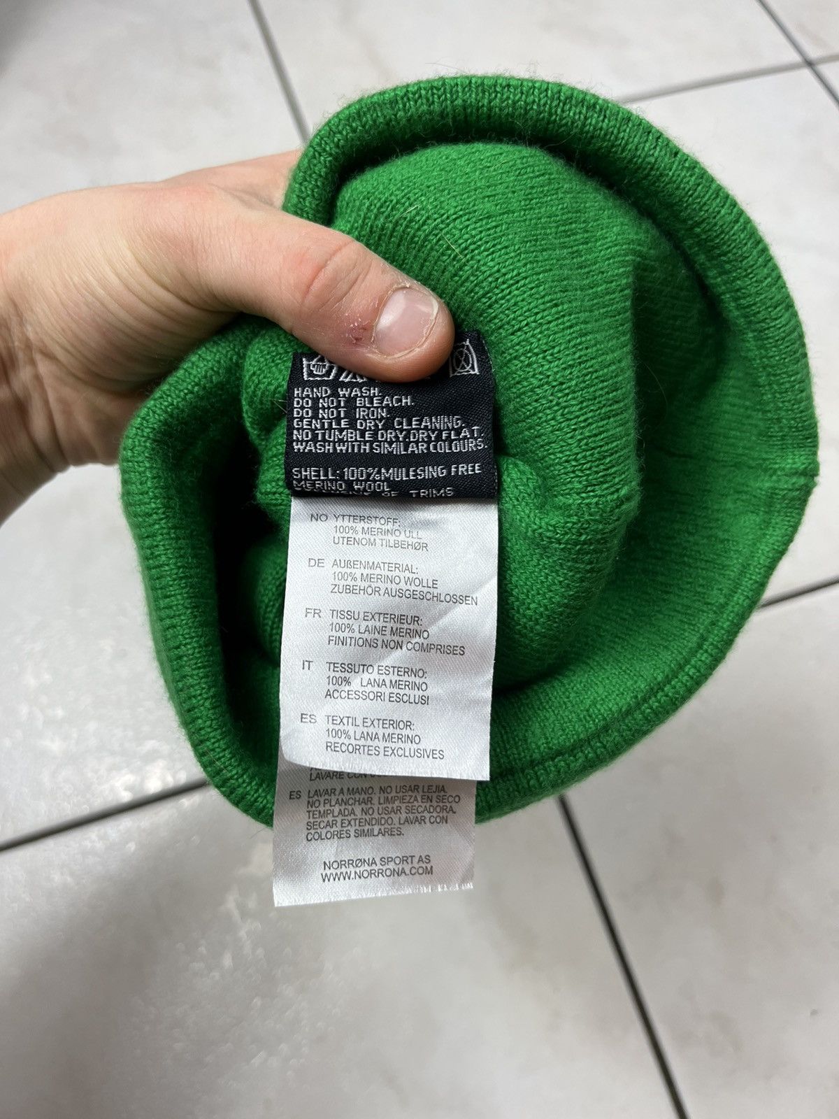 Norrona Norrona wool y2k all over print logo beanie chrome green hat Size ONE SIZE - 12 Thumbnail