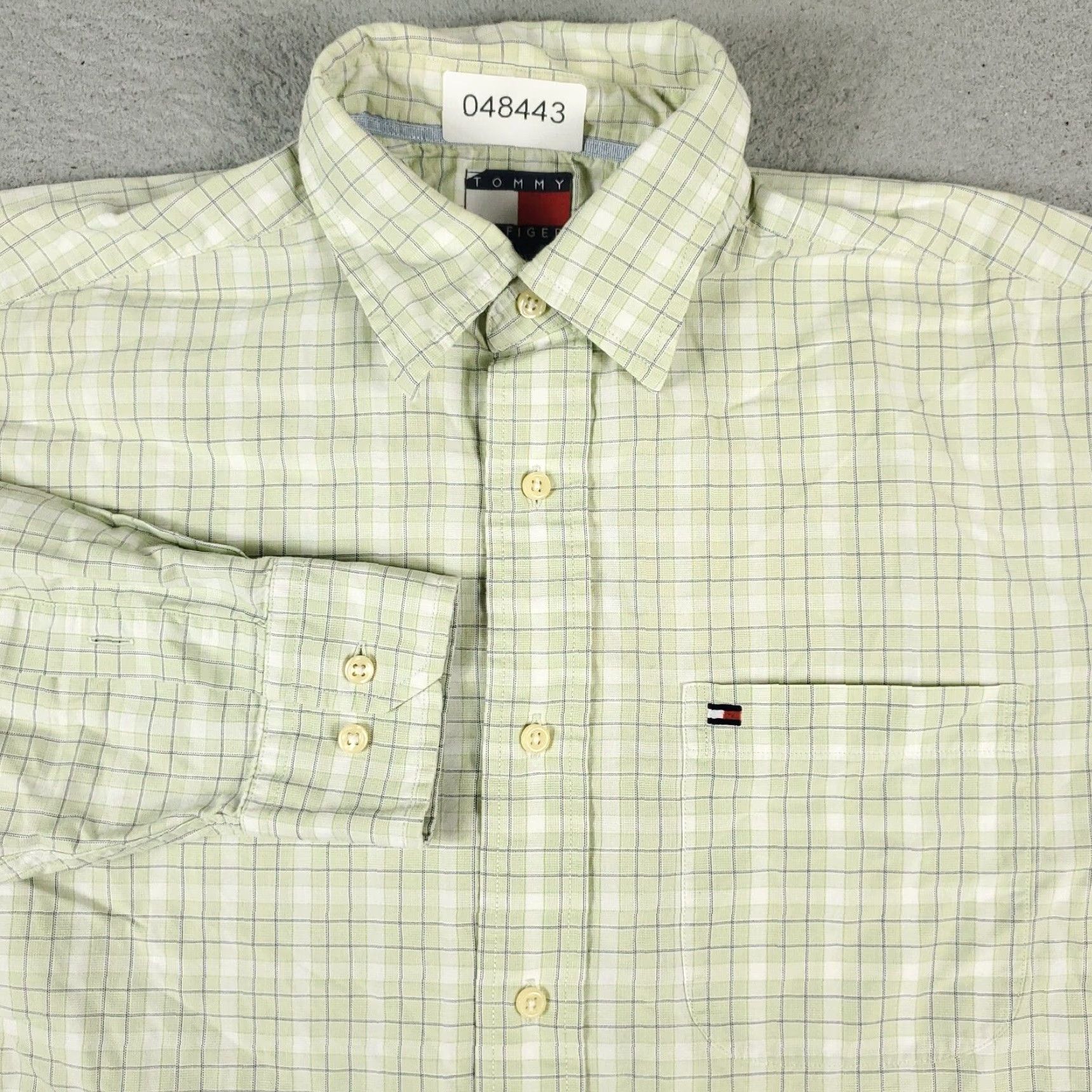 Tommy Hilfiger Tommy Hilfiger Shirt Adult Small Green Plaid Button-Up Long Sleeve Cotton Mens Size US S / EU 44-46 / 1 - 2 Thumbnail