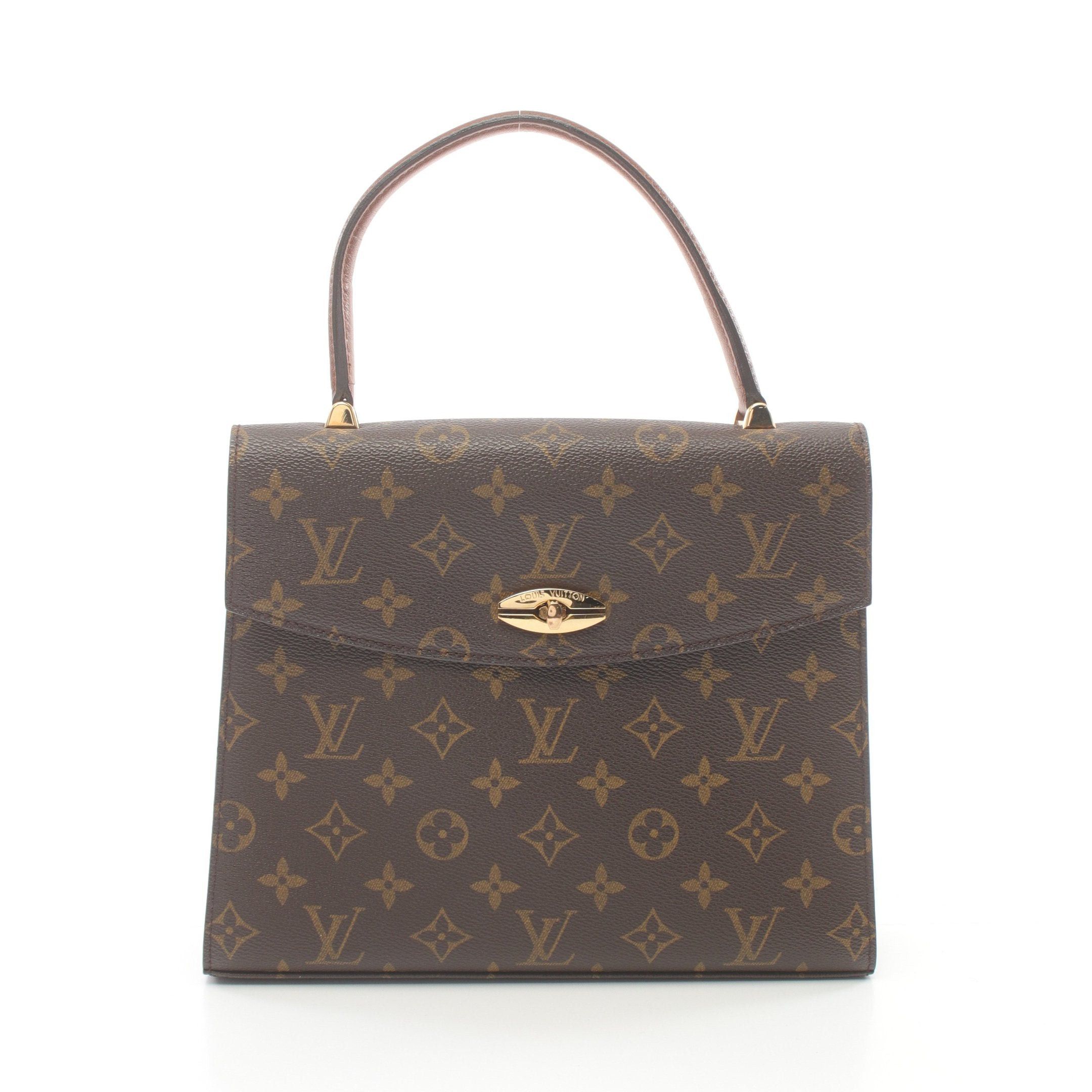 Louis Vuitton Louis Vuitton Malesherbes Monogram Handbag Leather Brown Size ONE SIZE - 1 Thumbnail