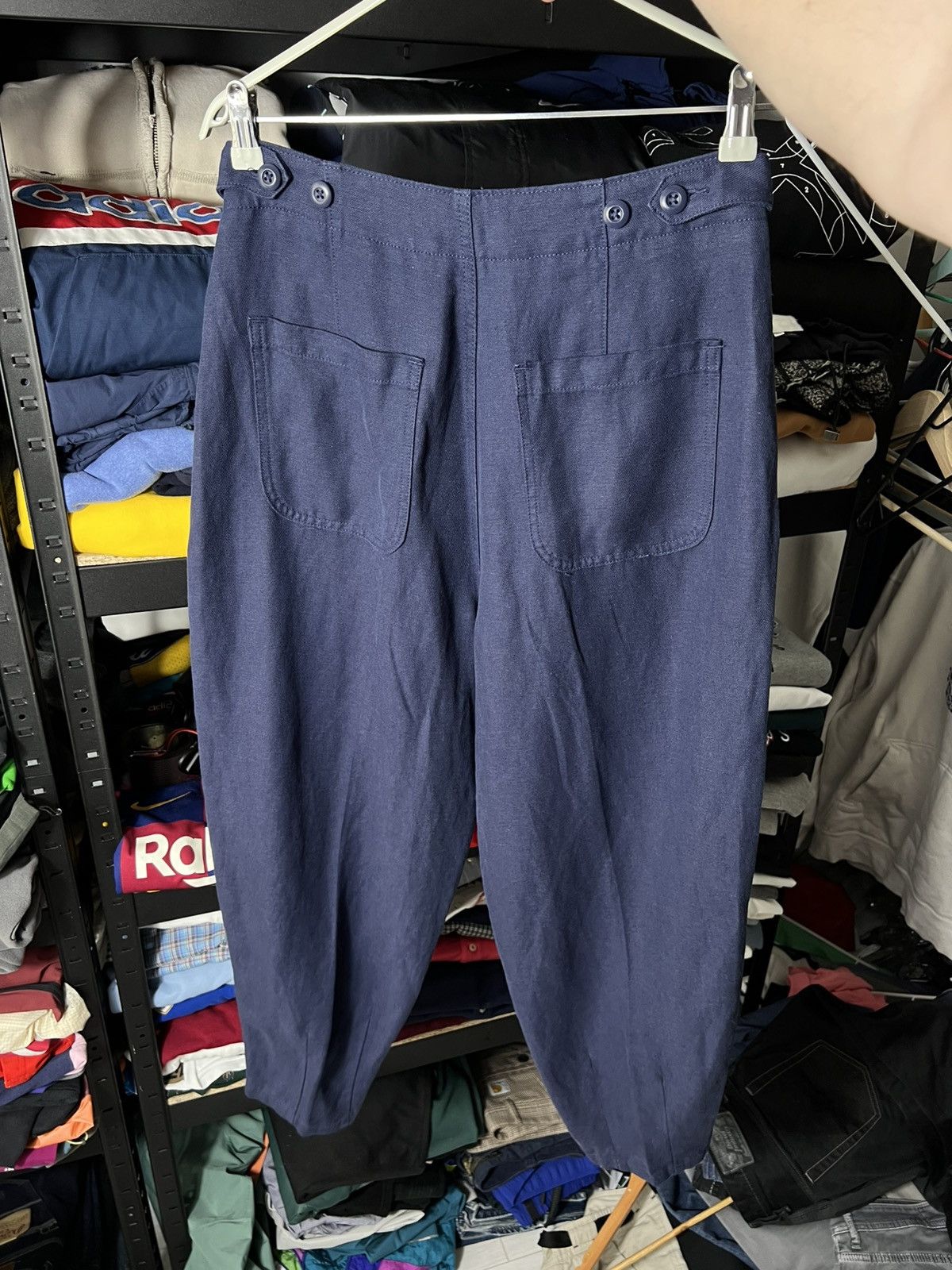 Polo Ralph Lauren Polo Ralph Lauren Pleated Linen Blend Twill Pants Navy Women Size 28" / US 6 / IT 42 - 12 Thumbnail
