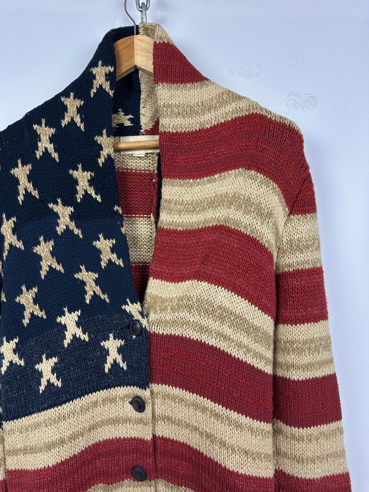 Denim & Supply Ralph Lauren Ralph Lauren Denim Supply USA Flag Knit Shawl Cardigan Size US M / EU 48-50 / 2 - 7 Thumbnail