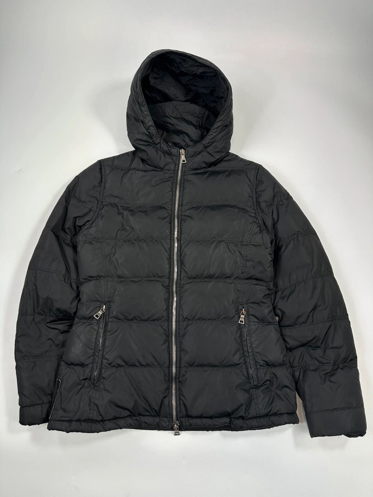 Prada Prada Sport FW08 Black Nylon Down Hooded Puffer Jacket Size S / US 4 / IT 40 - 1 Thumbnail