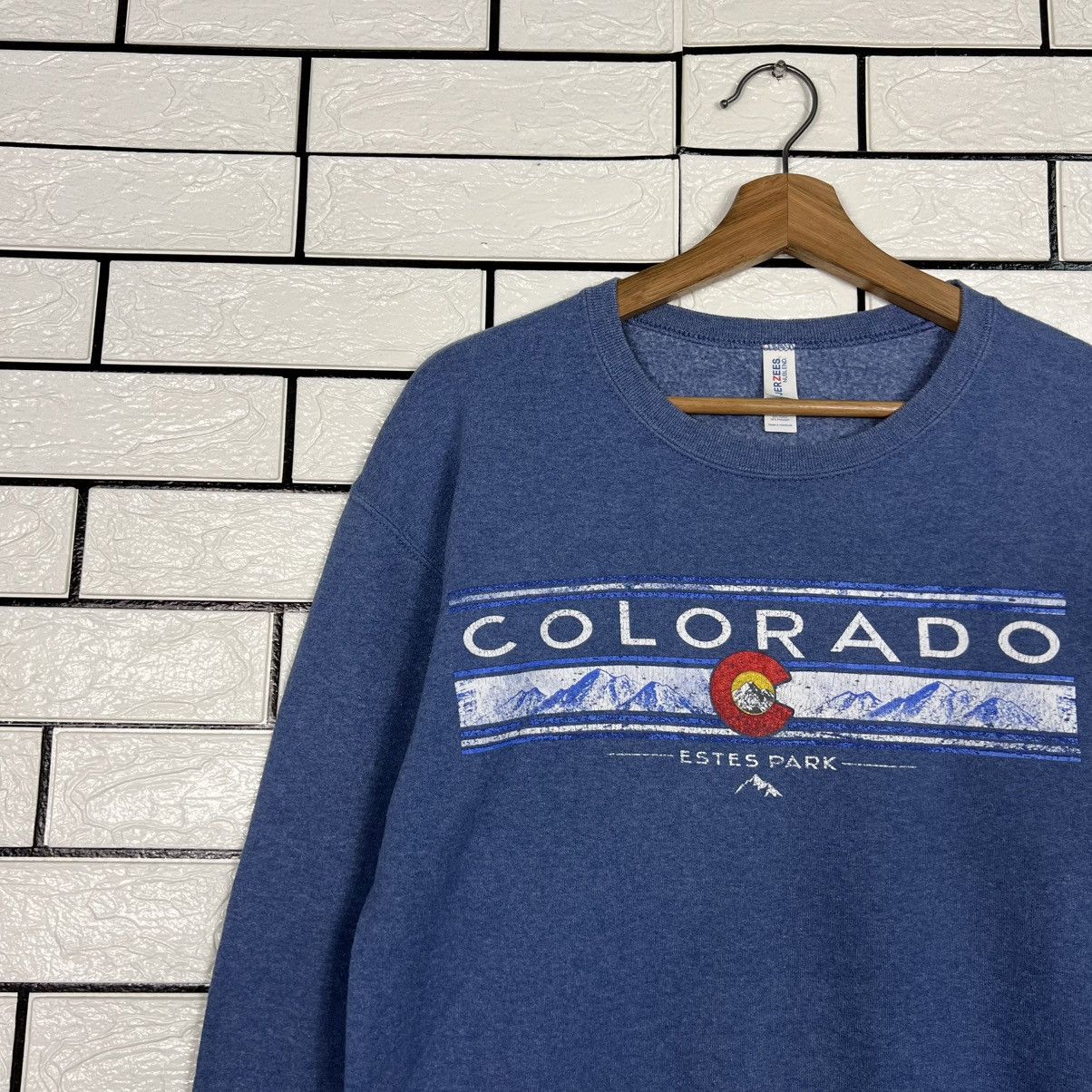 Jerzees COLORADO Estes Park Big Logo Crewneck Sweatshirt #4070-C185 Size US S / EU 44-46 / 1 - 4 Thumbnail