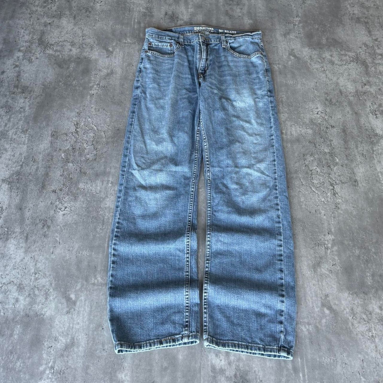 Levi's × Levi's Vintage Clothing Levi’s S61 Relaxed Fit Medium Wash Embroidered Denim Jeans Size US 34 / EU 50 - 2 Thumbnail