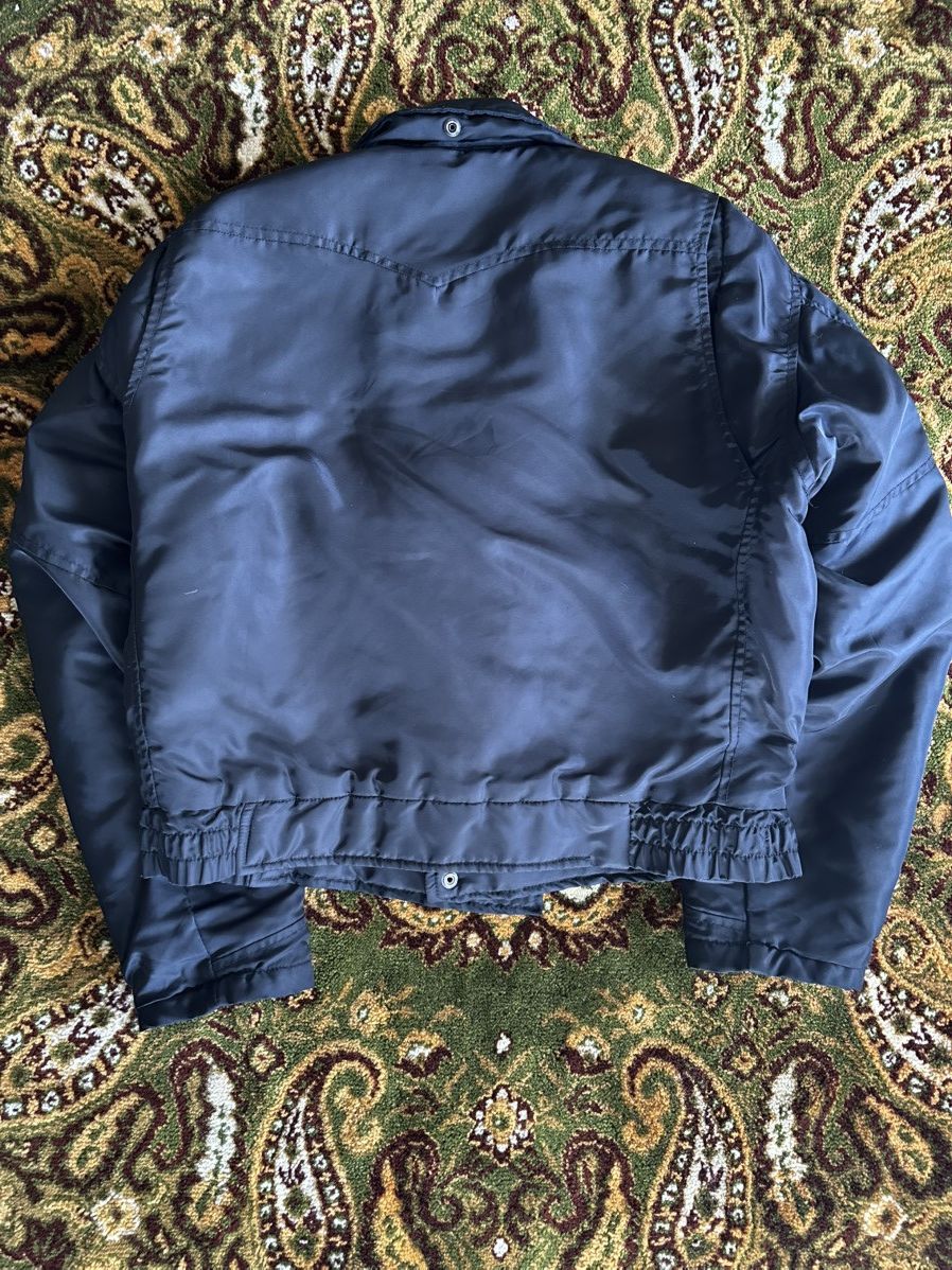 Vintage Vintage 90s Redskins Nylon Police Jacket Bomber Black red Size US M / EU 48-50 / 2 - 7 Thumbnail