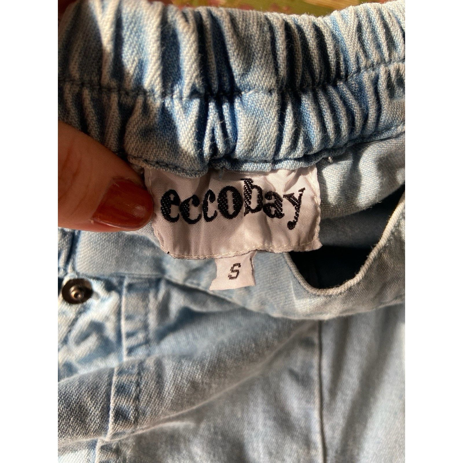 Ecco Women’s Blue Eccobay Pants Size: Small High Waisted Pockets Size 28" / US 6 / IT 42 - 4 Thumbnail