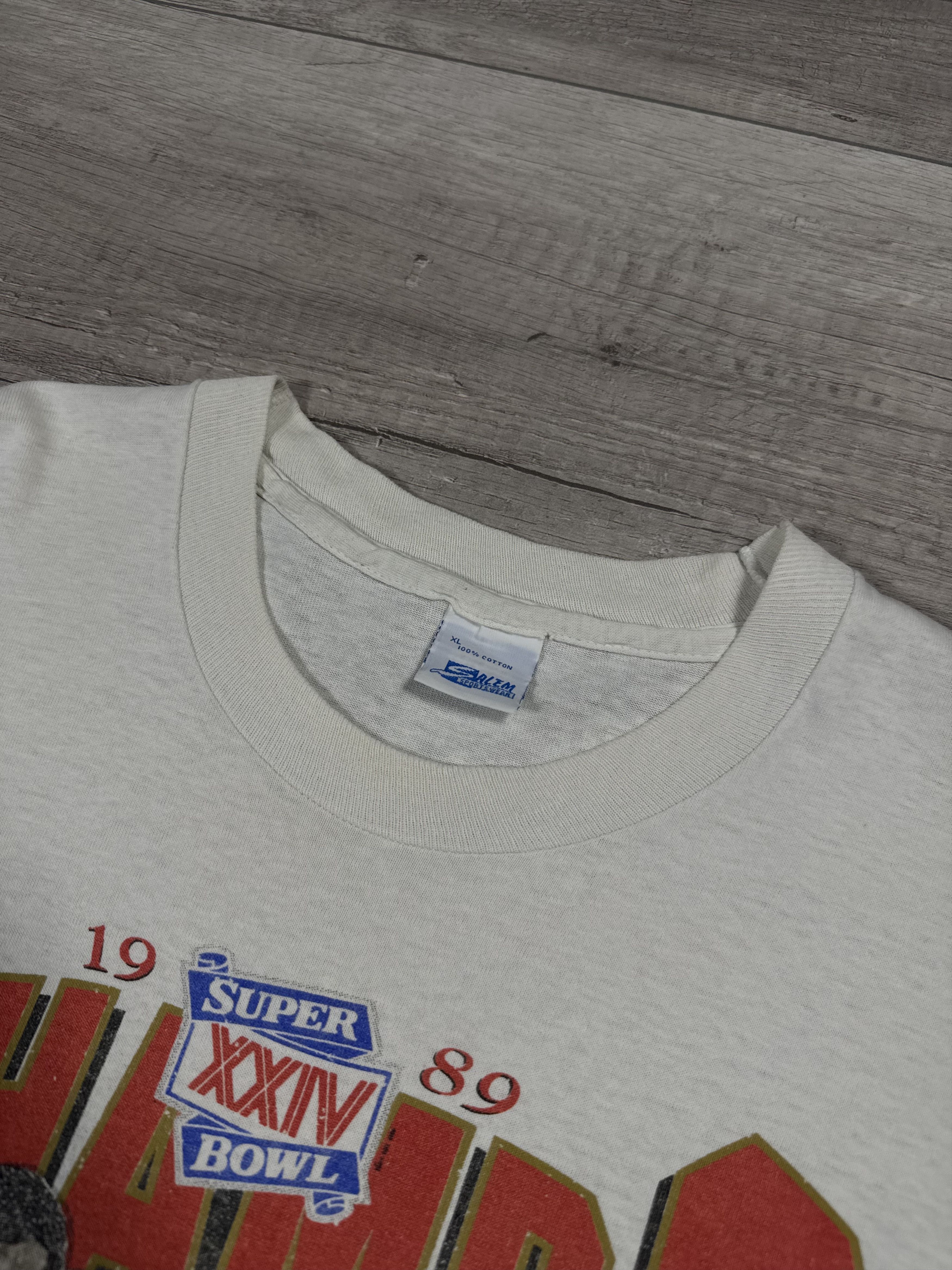 NFL Vtg 1990 San Francisco 49ers Super Bowl Champs Tee Size US XL / EU 56 / 4 - 9 Thumbnail